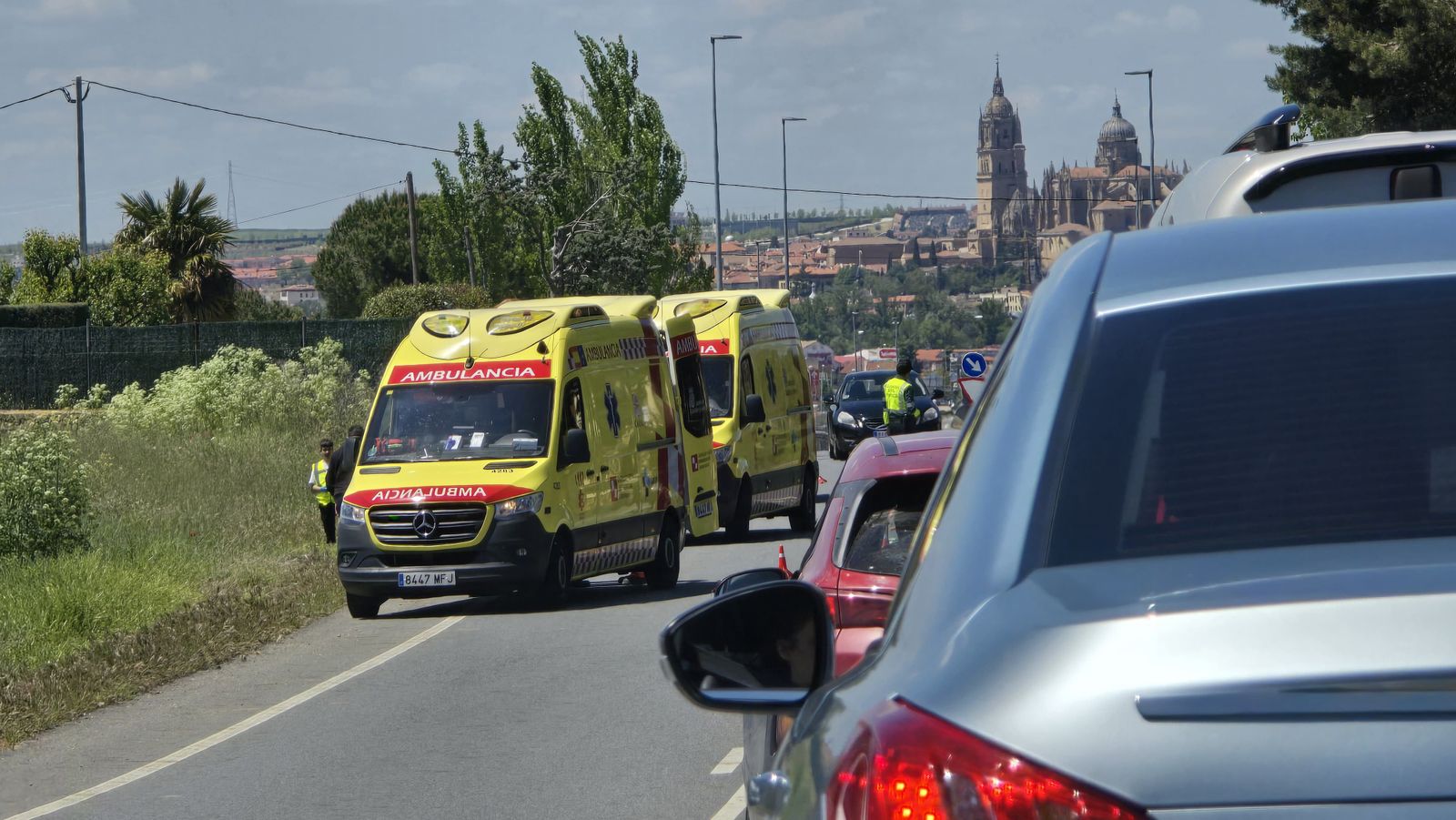 Imagen de archivo de un choque por alcance en la carretera de Alba de Tormes deja al menos dos heridos