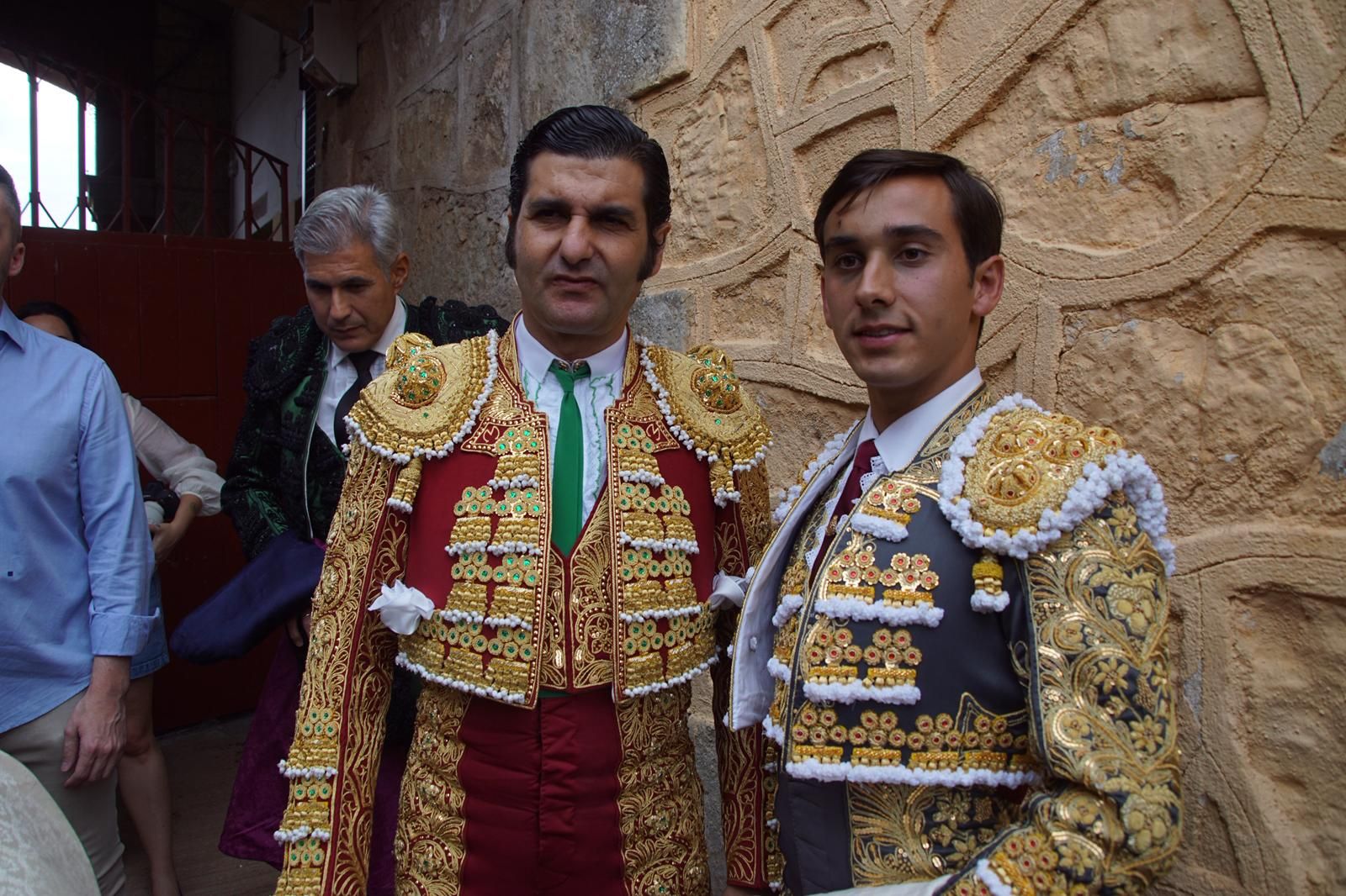 Morante de la Puebla e Ismael Martín en La Glorieta previo a su actuación el 21 de septiembre