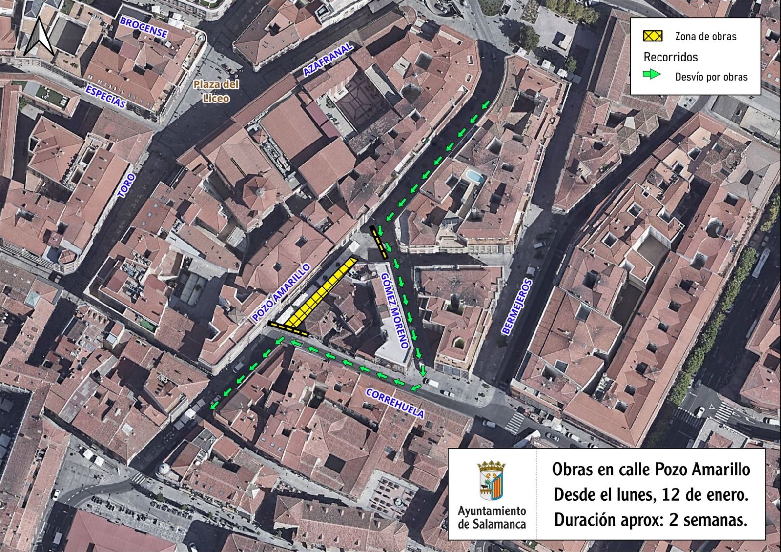 Corte de tráfico calle Pozo Amarillo