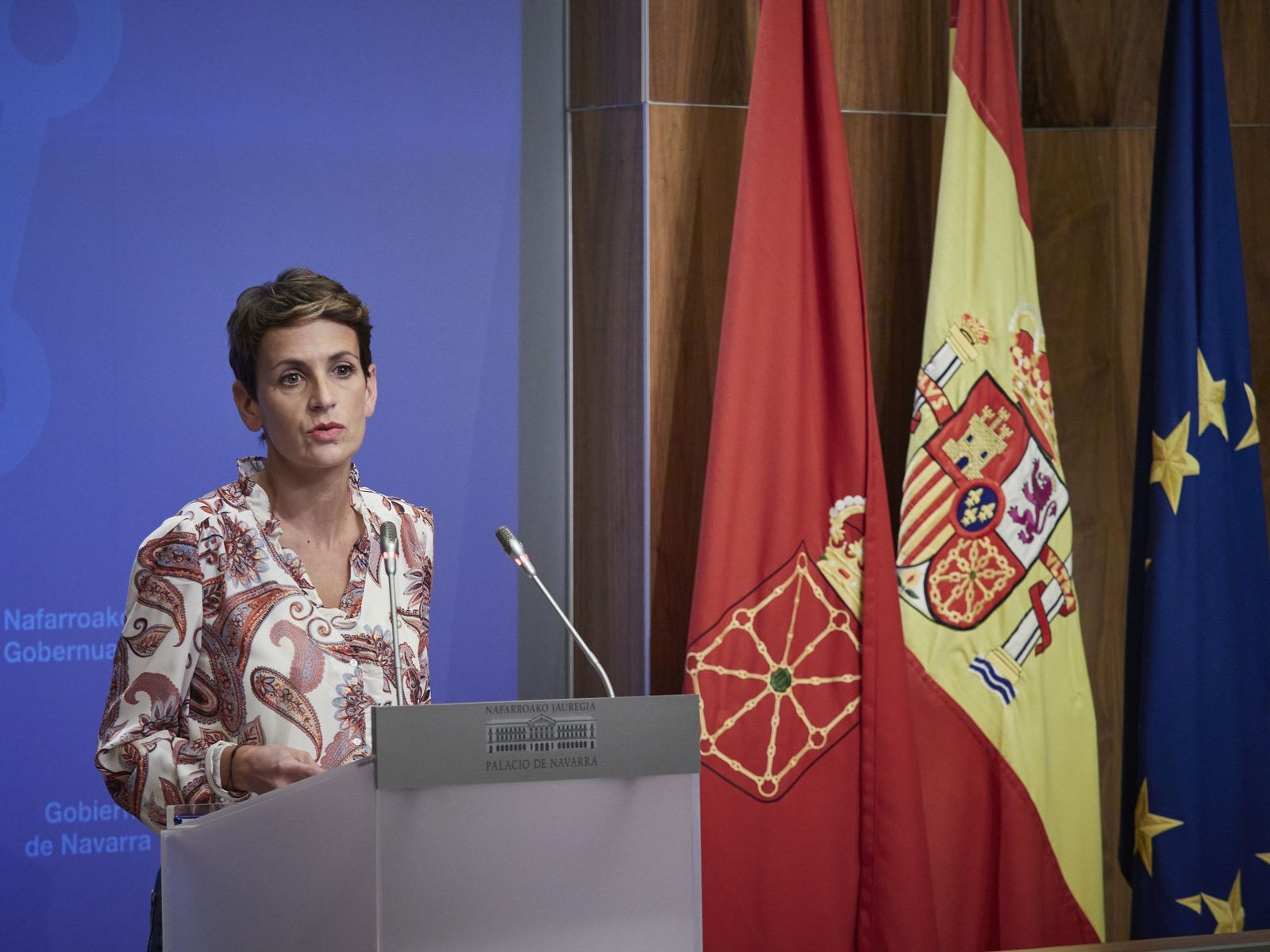 La presidenta del Gobierno de Navarra, María Chivite