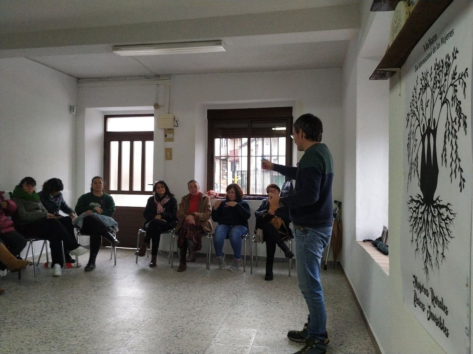 Actividad del 8M en Cristóbal