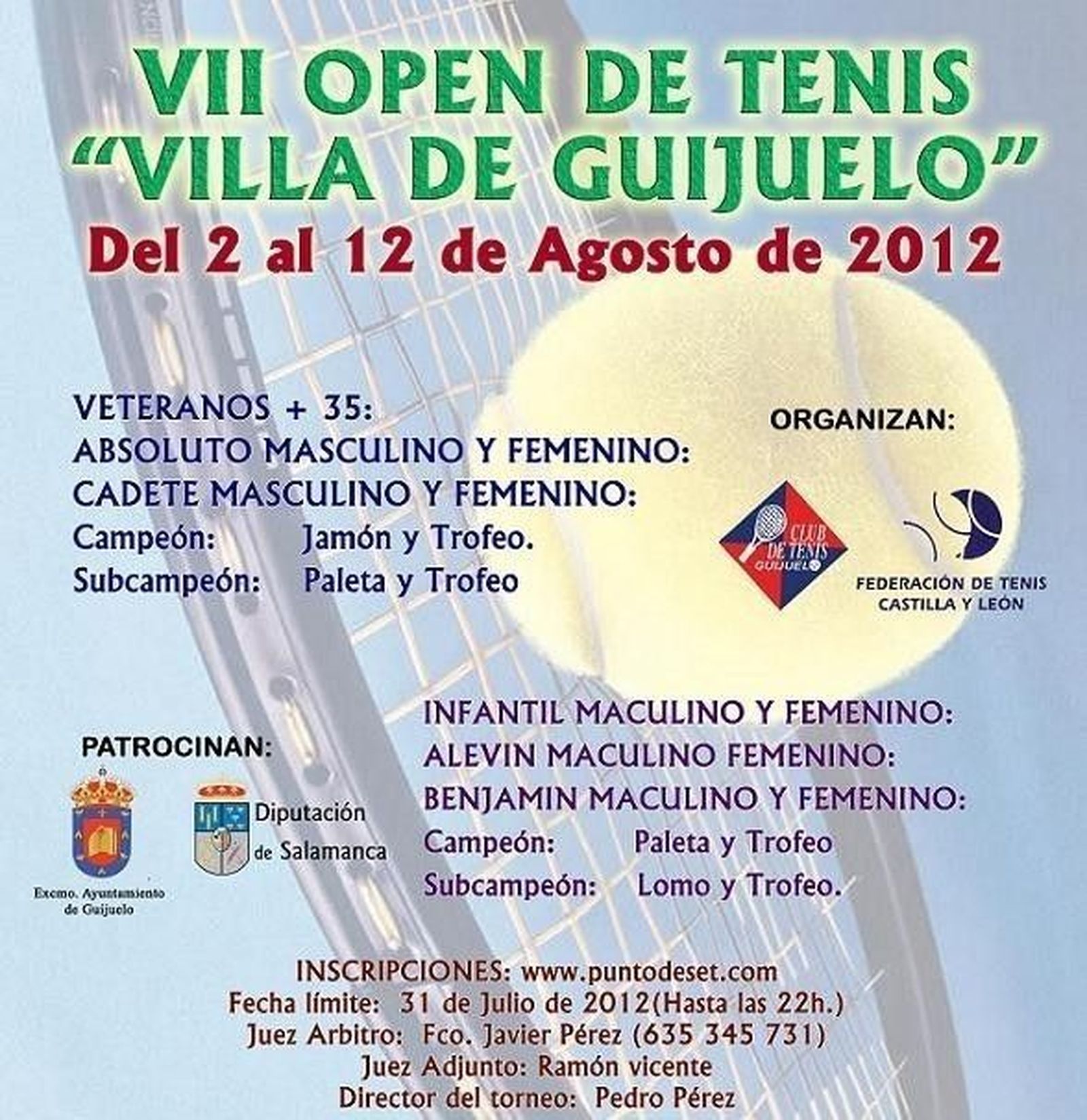Séptimo Open de Tenis de Guijuelo del 2 al 12 de agosto