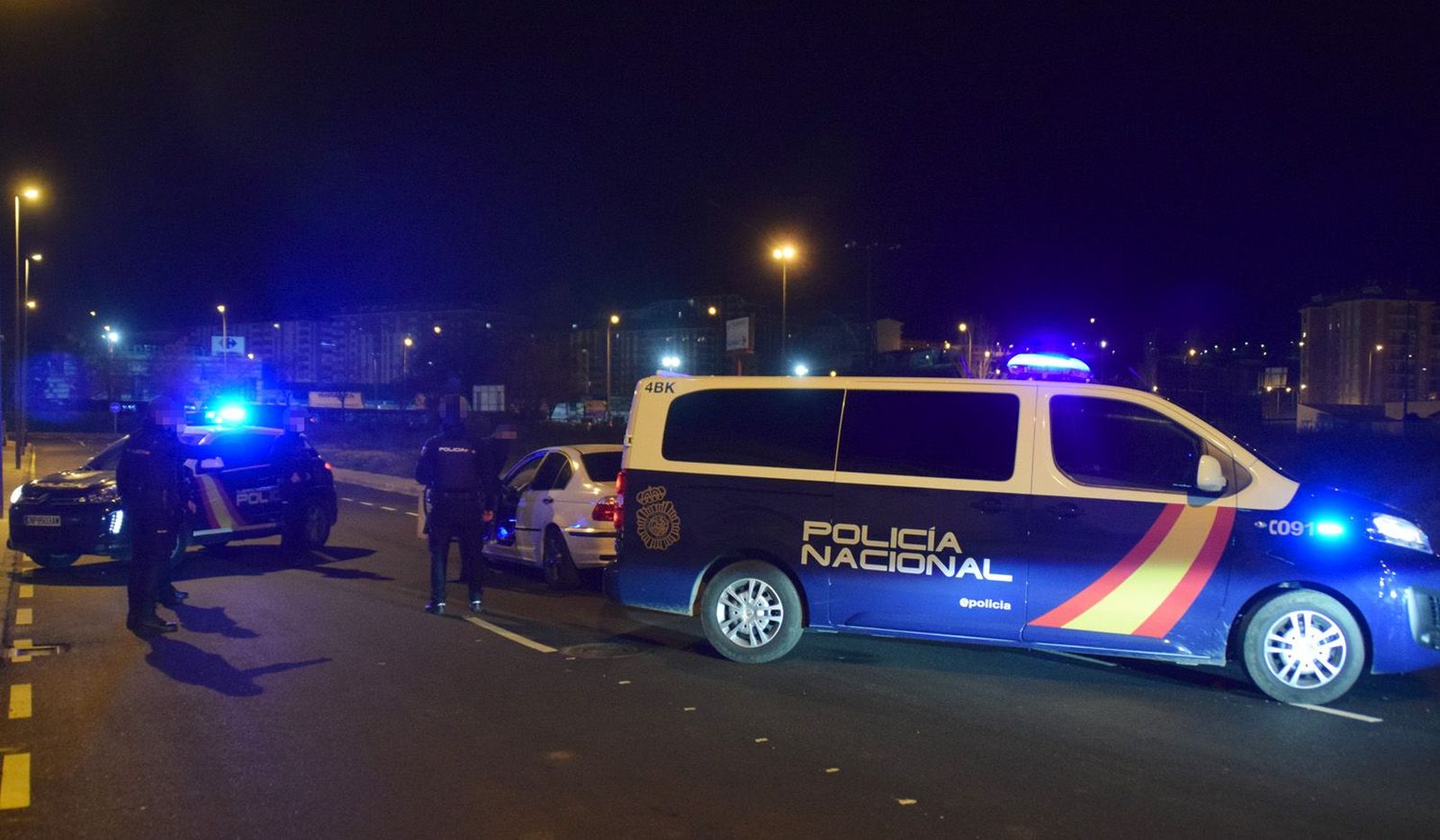 Control de la Policía Nacional en la zona de discotecas. Archivo