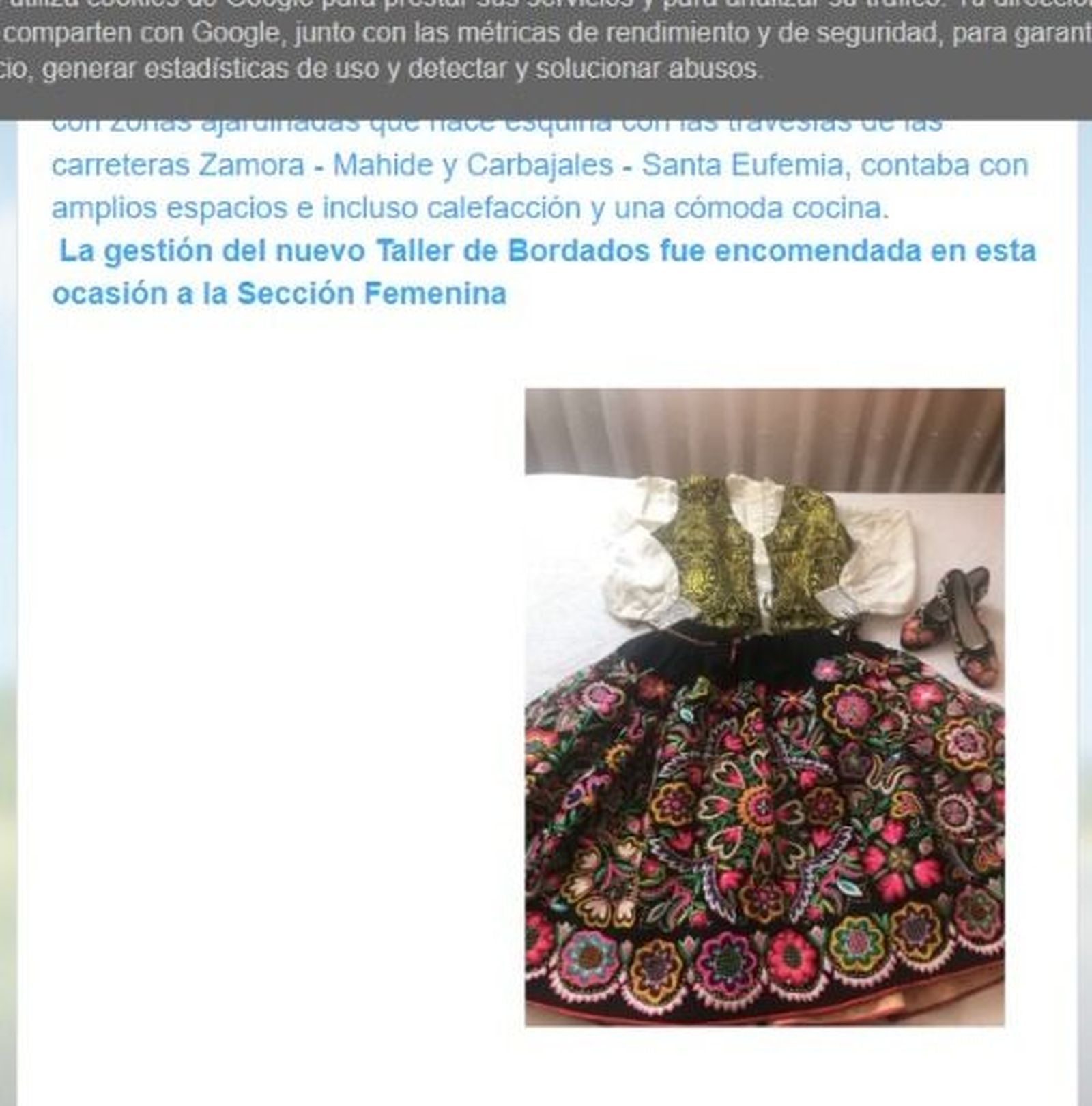 Imagen de Internet del supuesto traje que se regalaba Imagen de Internet del supuesto traje que se regalaba