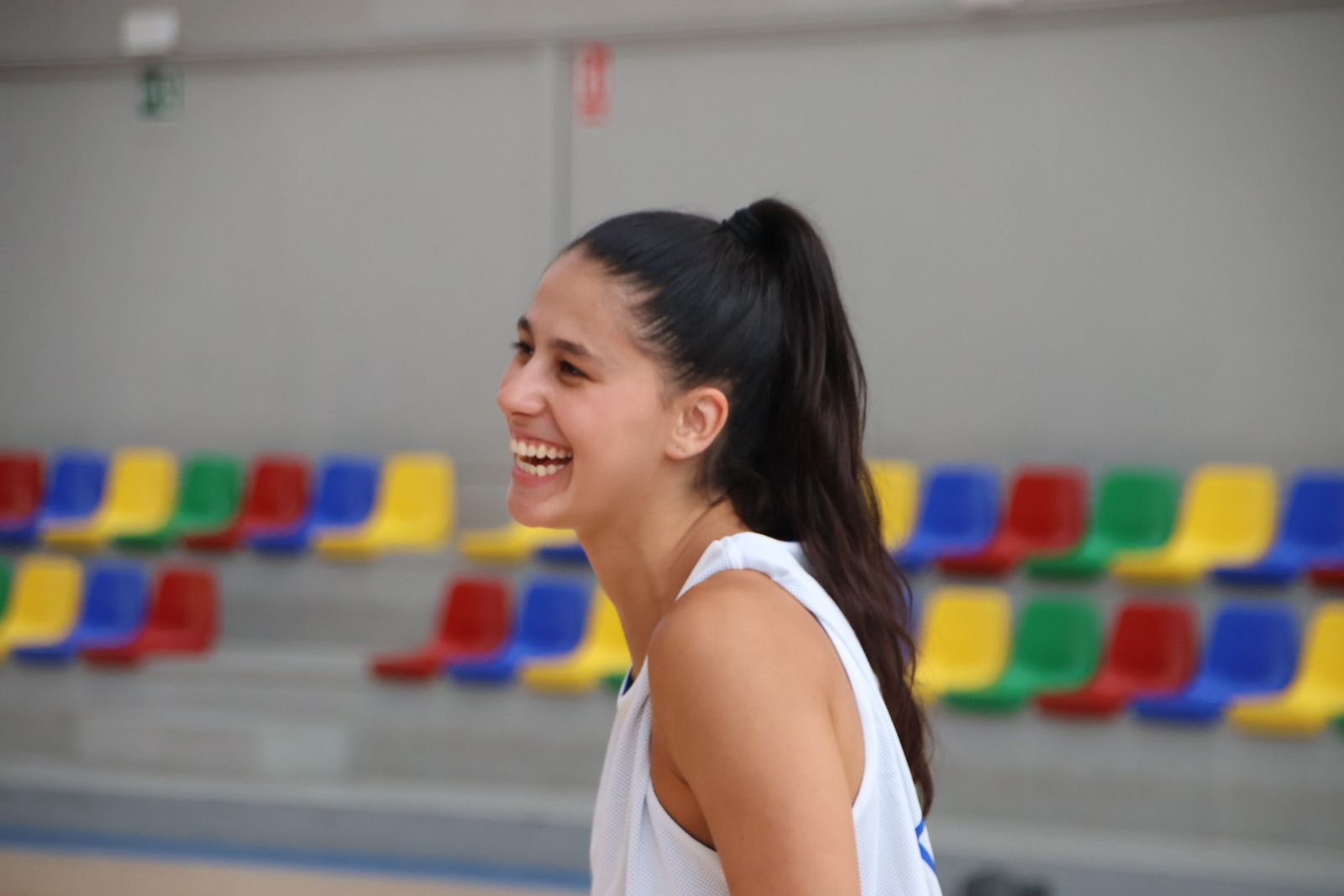 Claudia Soriano, en un entrenamiento de Perfumerías Avenida