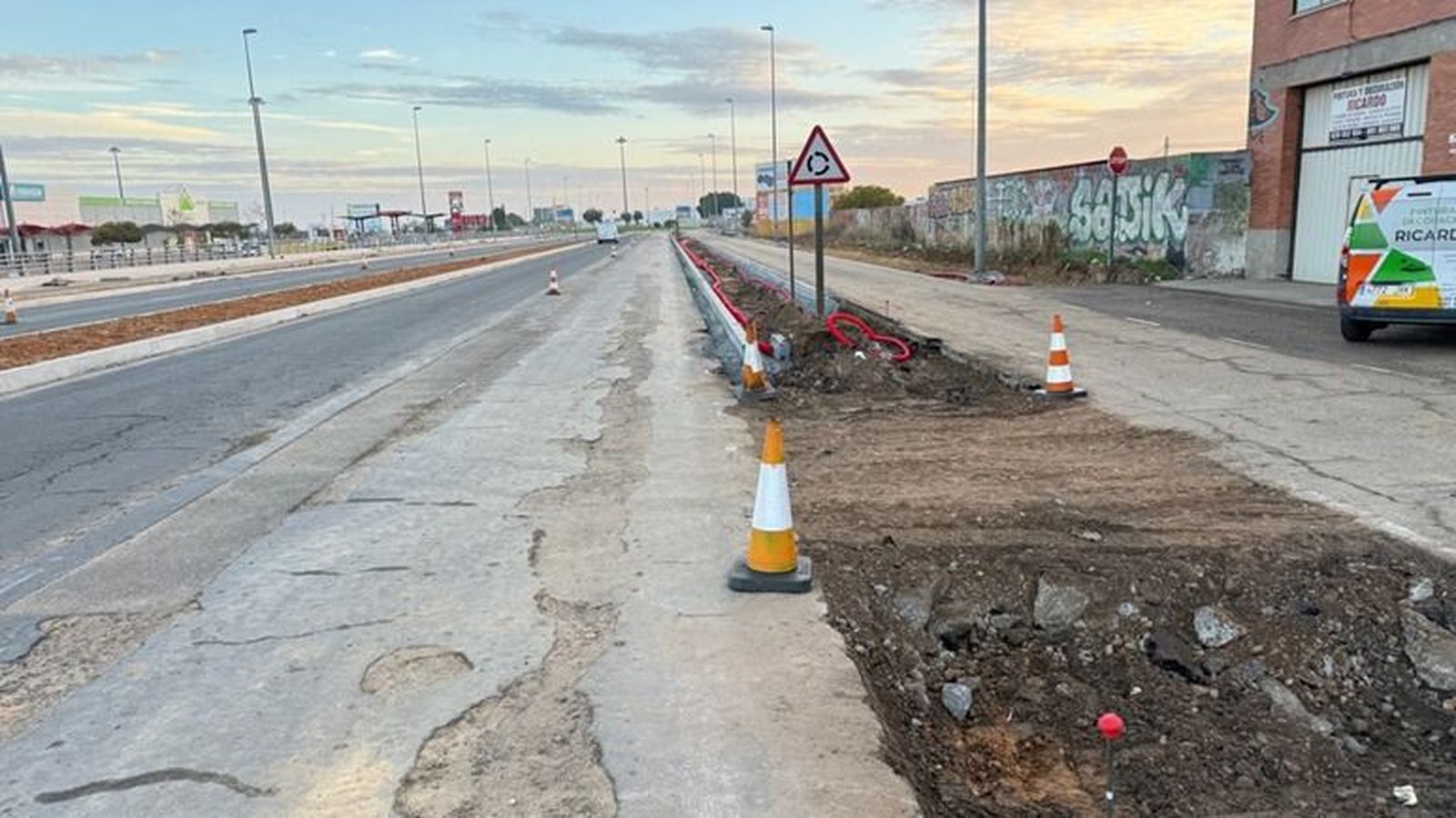 Obras en las travesías de la capital