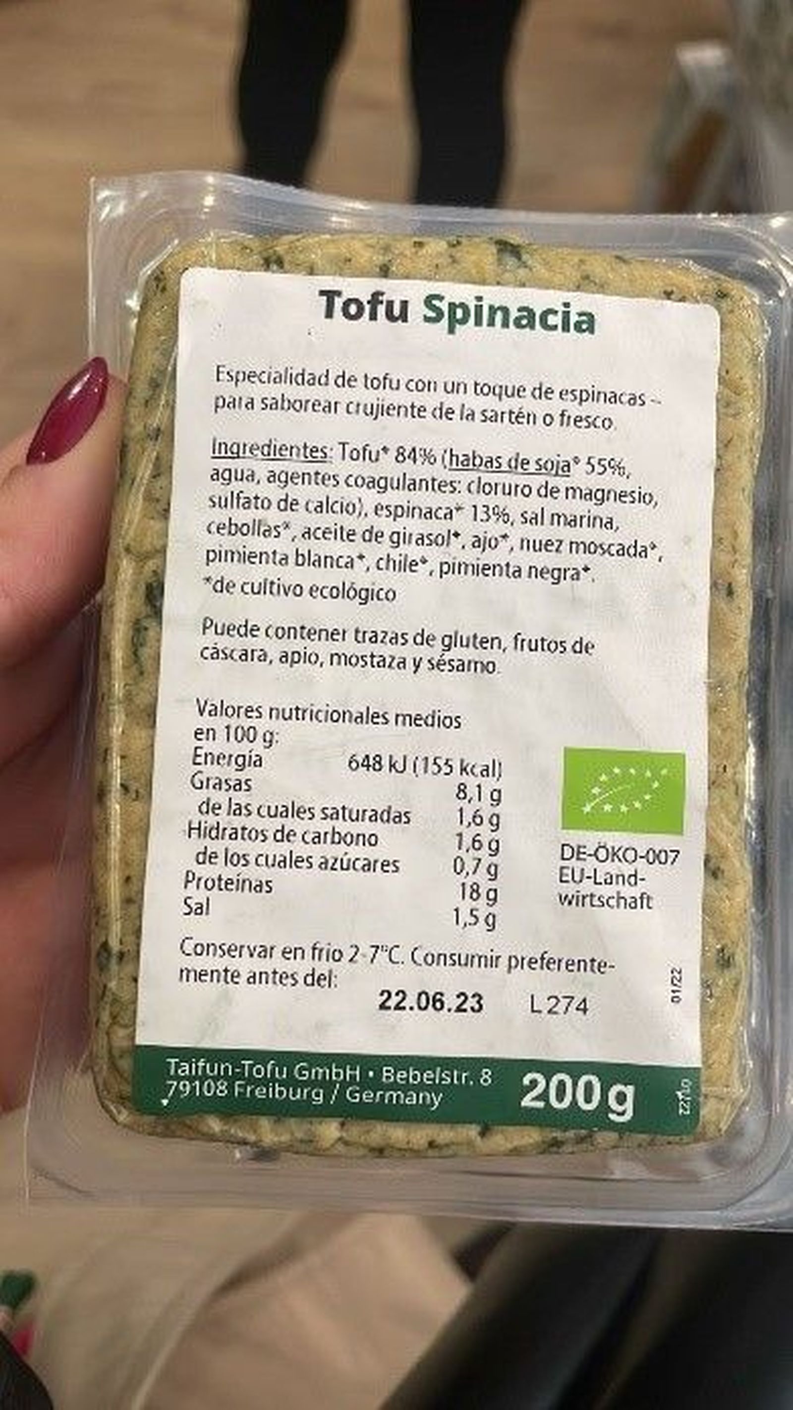 Tofu Spinacia | AESAN