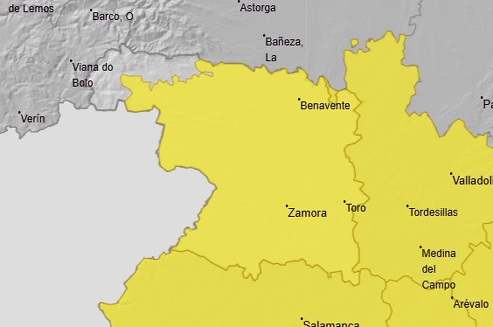 La Meseta de Zamora, en riesgo por fuertes tormentas este sábado