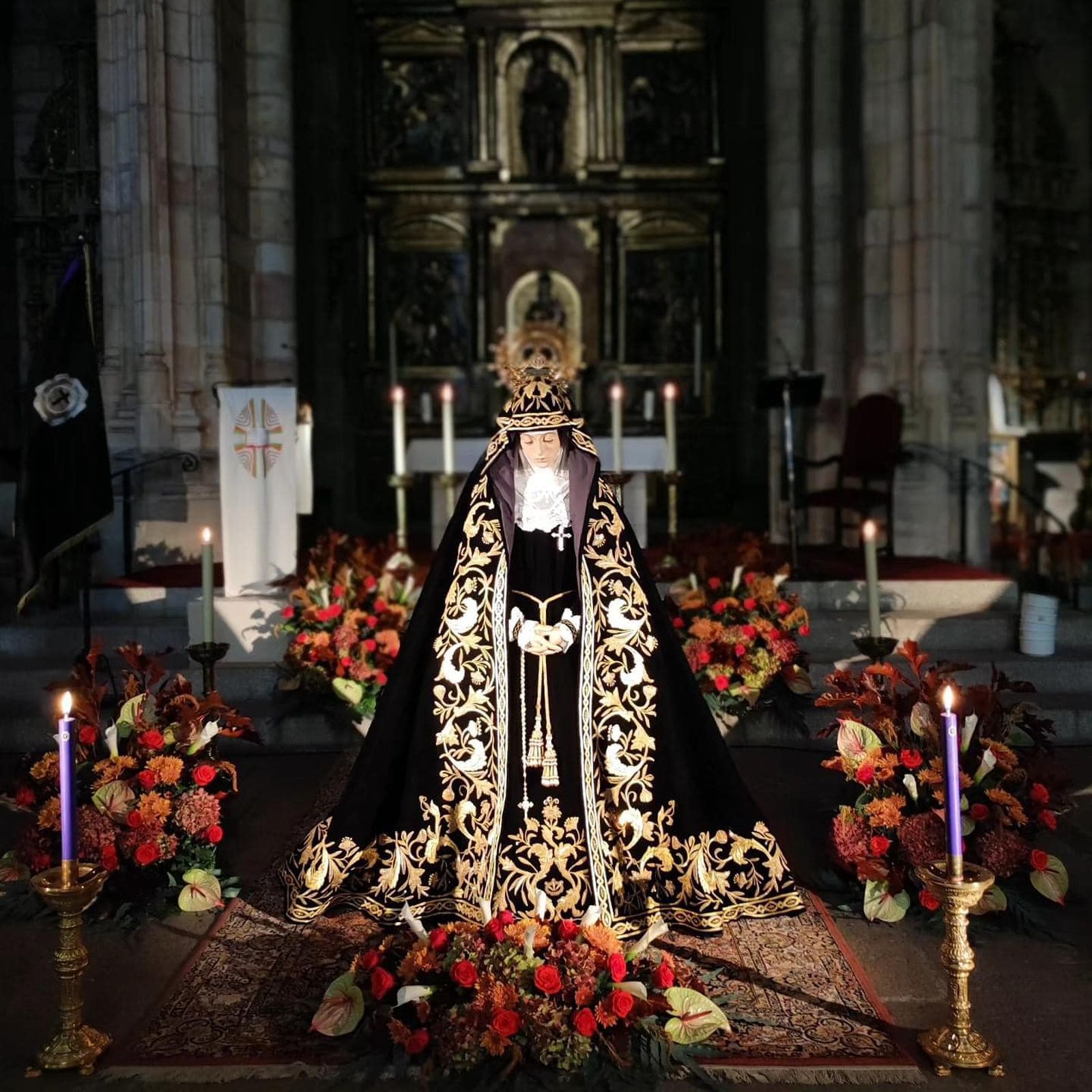 Imagen de la Virgen de la Soledad en San Juan