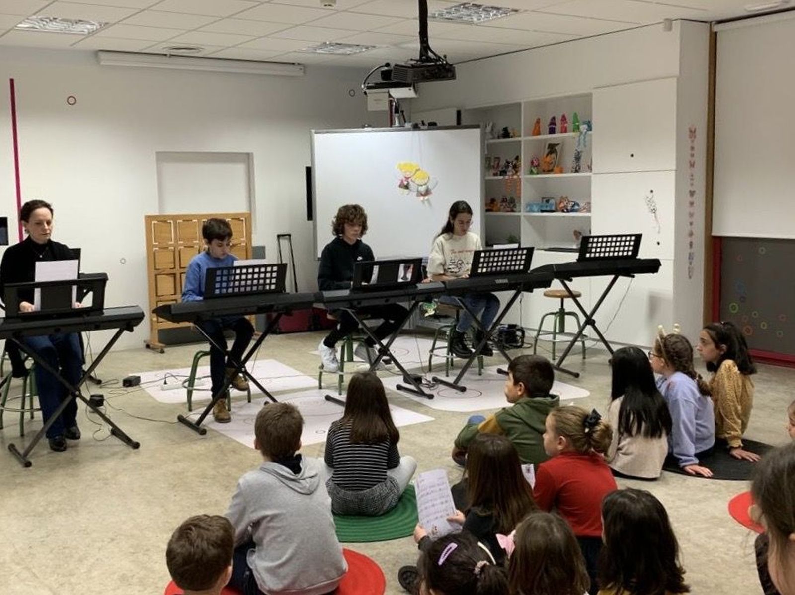 Un momento de la actuación de Copos de corchea