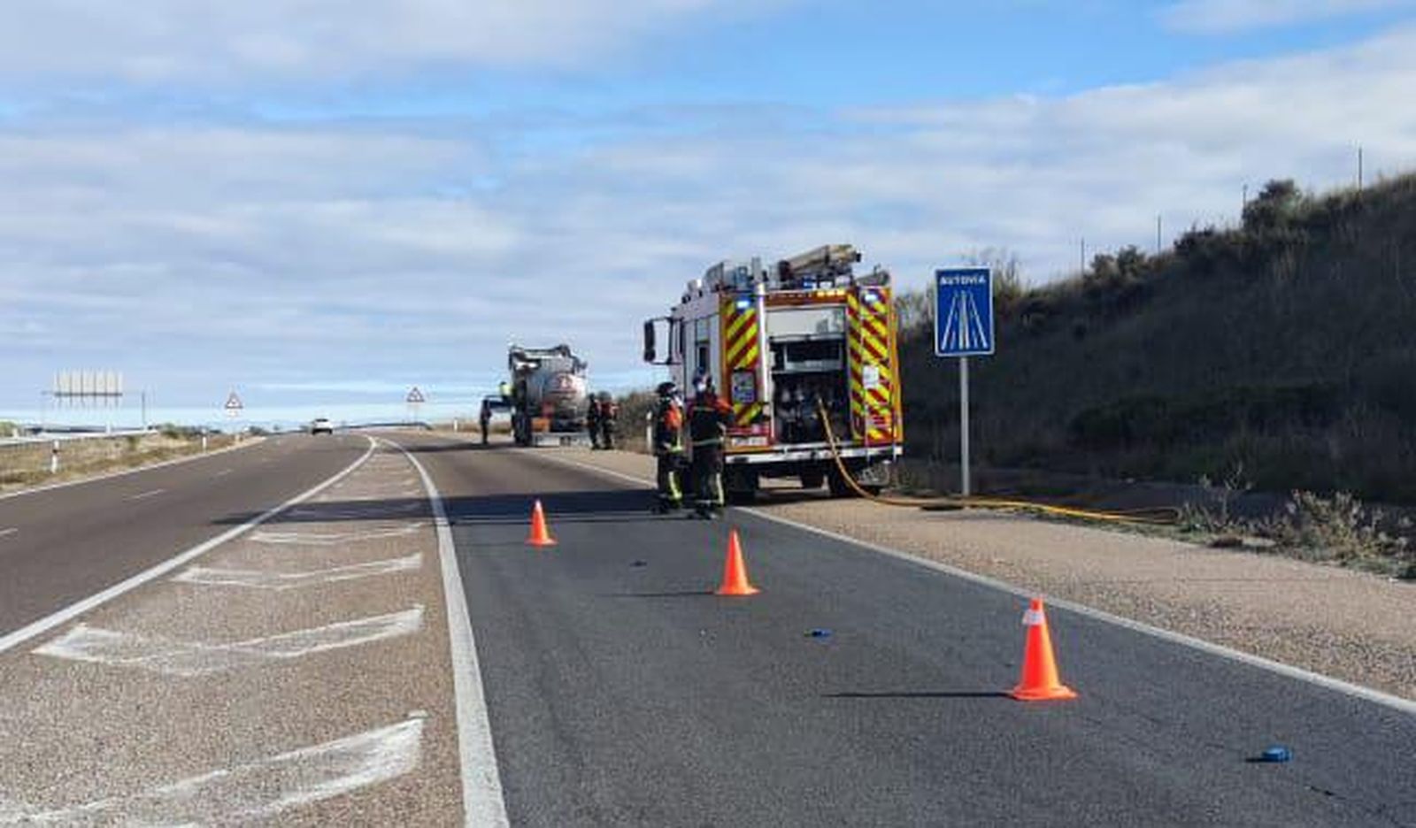 Avería de un camión con mercancías peligrosas en Zamora. Archivo