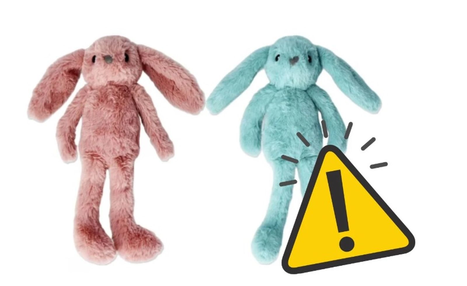 Conejos de peluche afectados que han sido retirados de las tiendas de Tedy