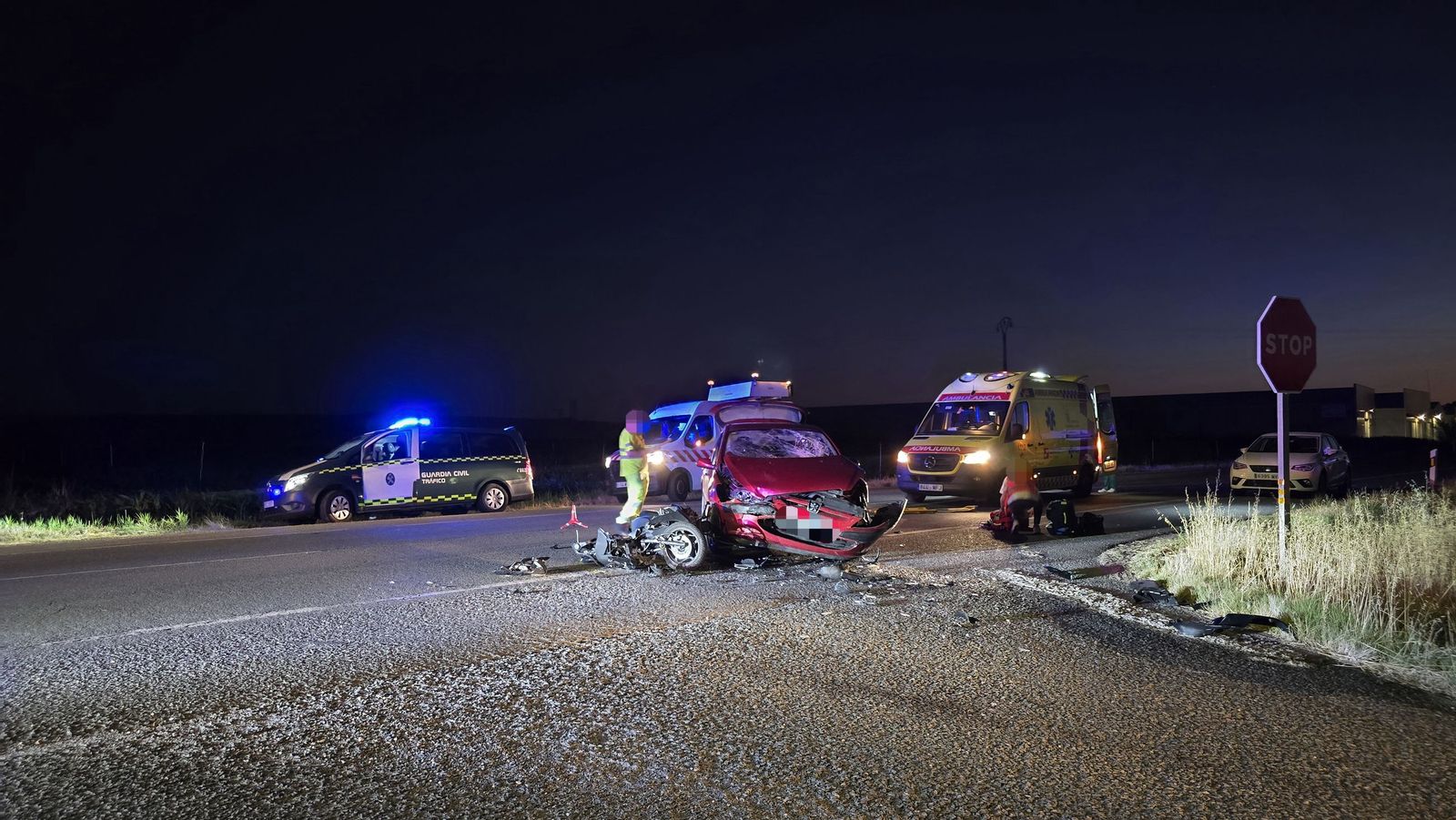 Accidente en la carretera de Pelabravo a Calvarrasa de Abajo