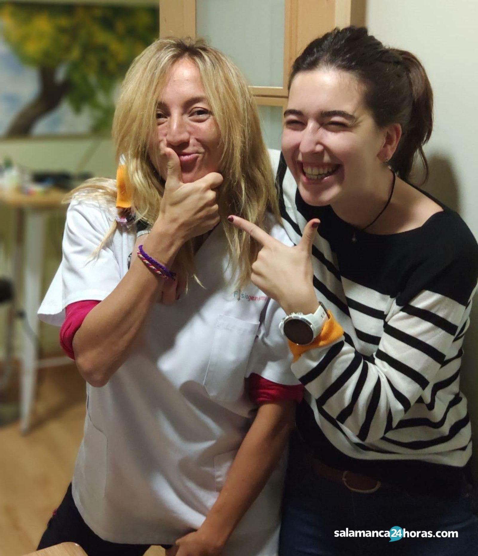 Itziar con Leire Fernández