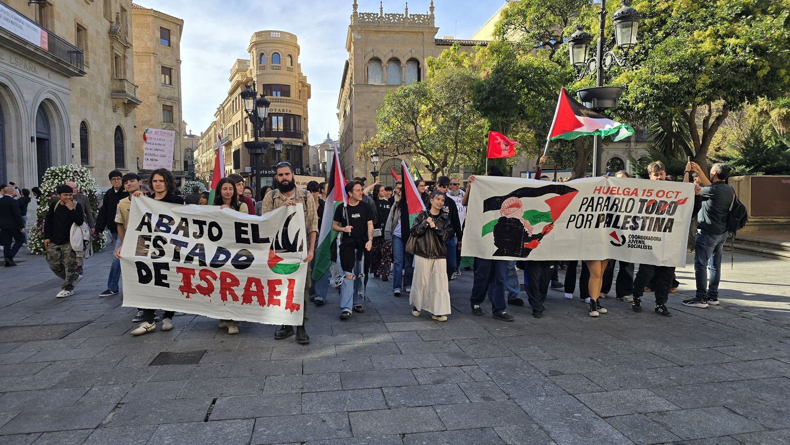 Manifestación por Palestina en Gran Vía