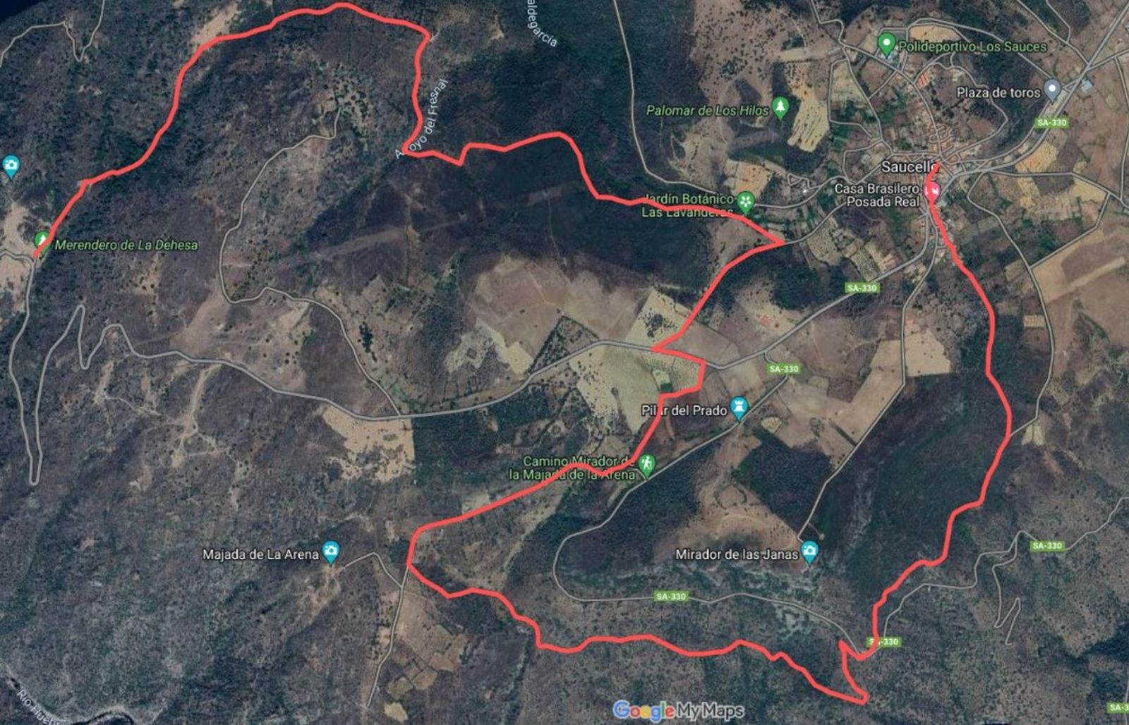 Recorrido marcha Saucelle