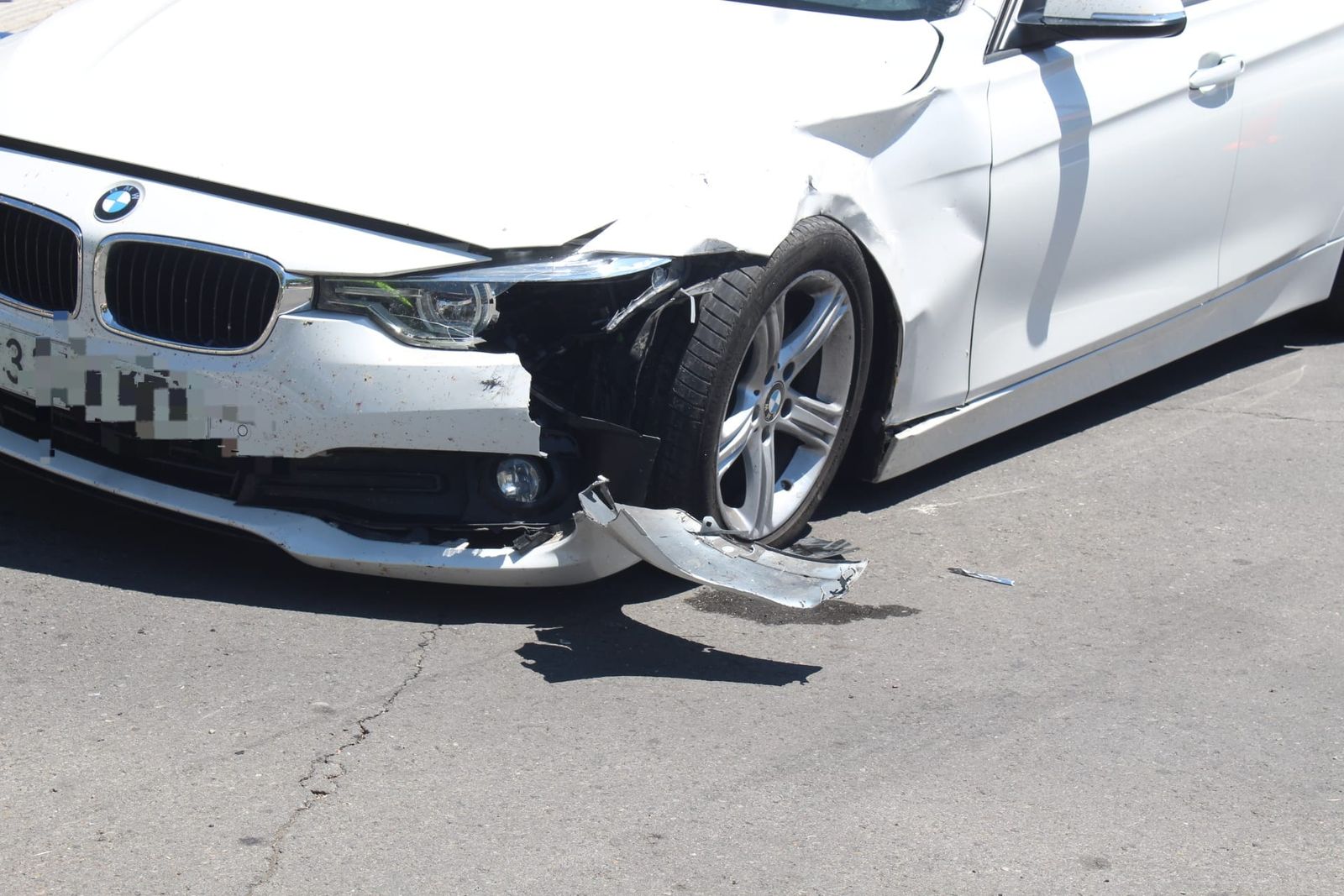 Salida de vía en la calle Hermanas Fidalgo Morales (1)