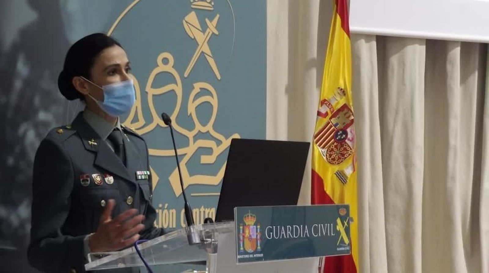 La comandante Alicia Vicente en la presentación del Plan de Acción de la Guardia Civil contra la Violencia sobre la Mujer