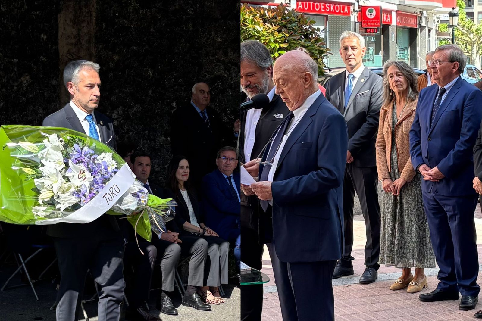 Carlos Rodríguez, alcalde de Toro, en los actos en Guernica