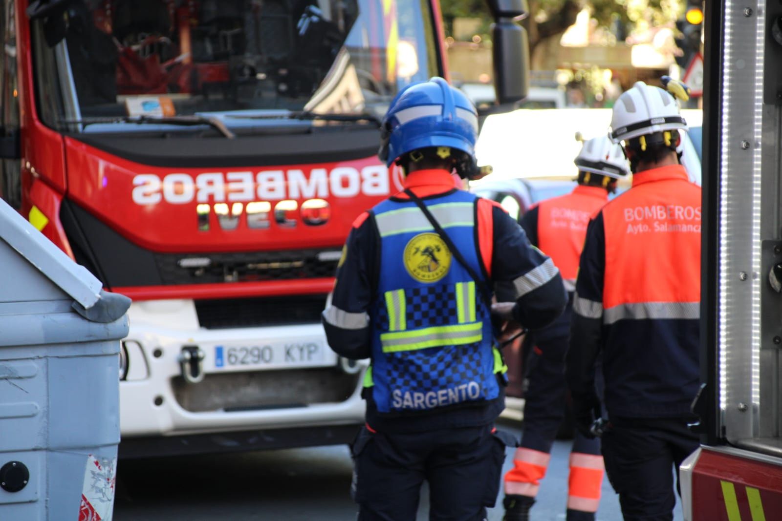 Despligue de los bomberos por una mala combustión en una caldera en Salamanca