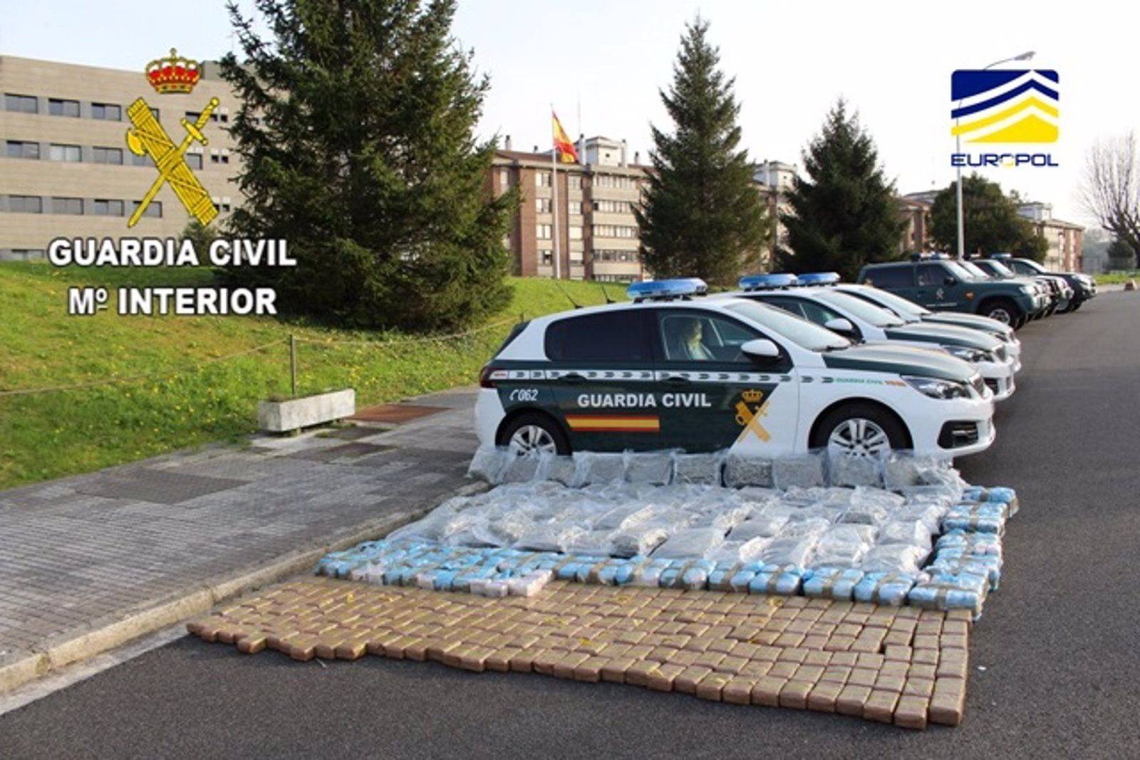 Droga incautada a la organización que simulaba ser una conocida empresa de mensajería