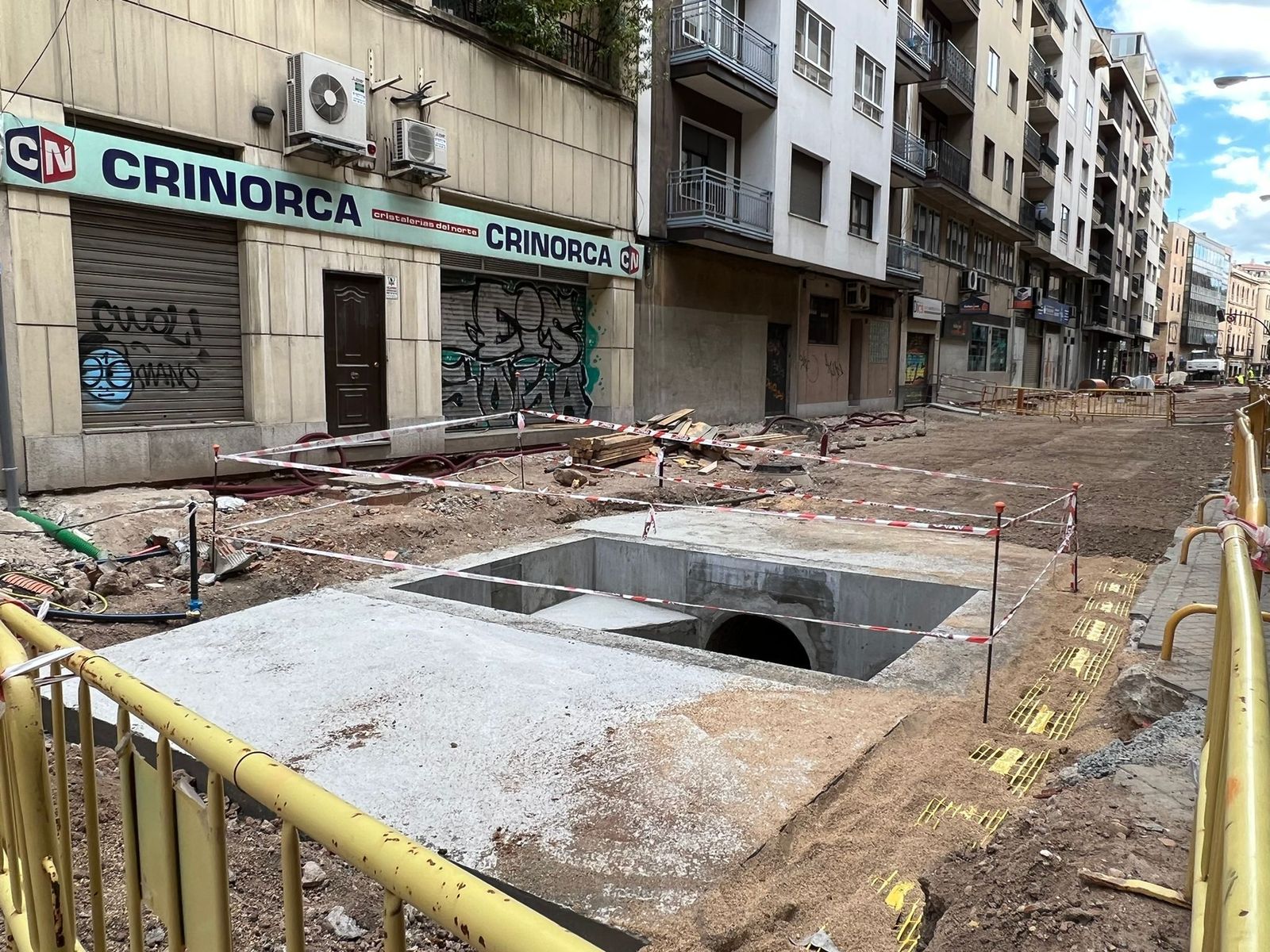 Obras. Foto de archivo