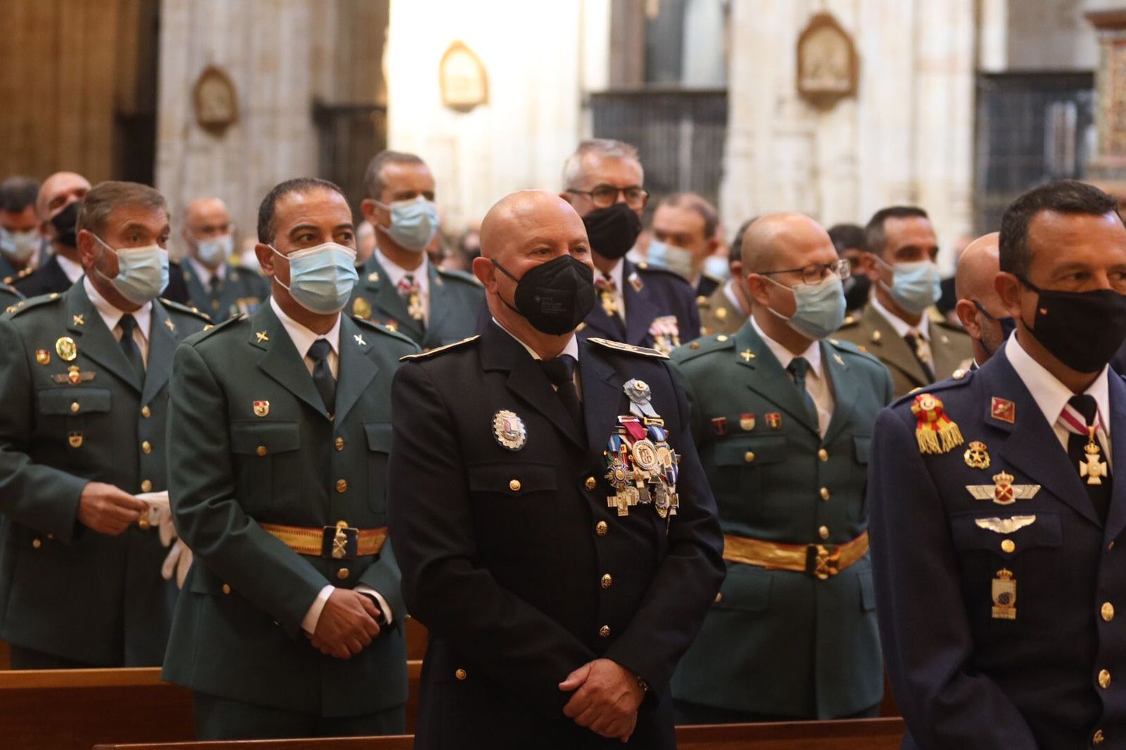 José Manuel Fernández, en la misa por el acto del Día de la Virgen del Pilar en el convento de San Esteban
