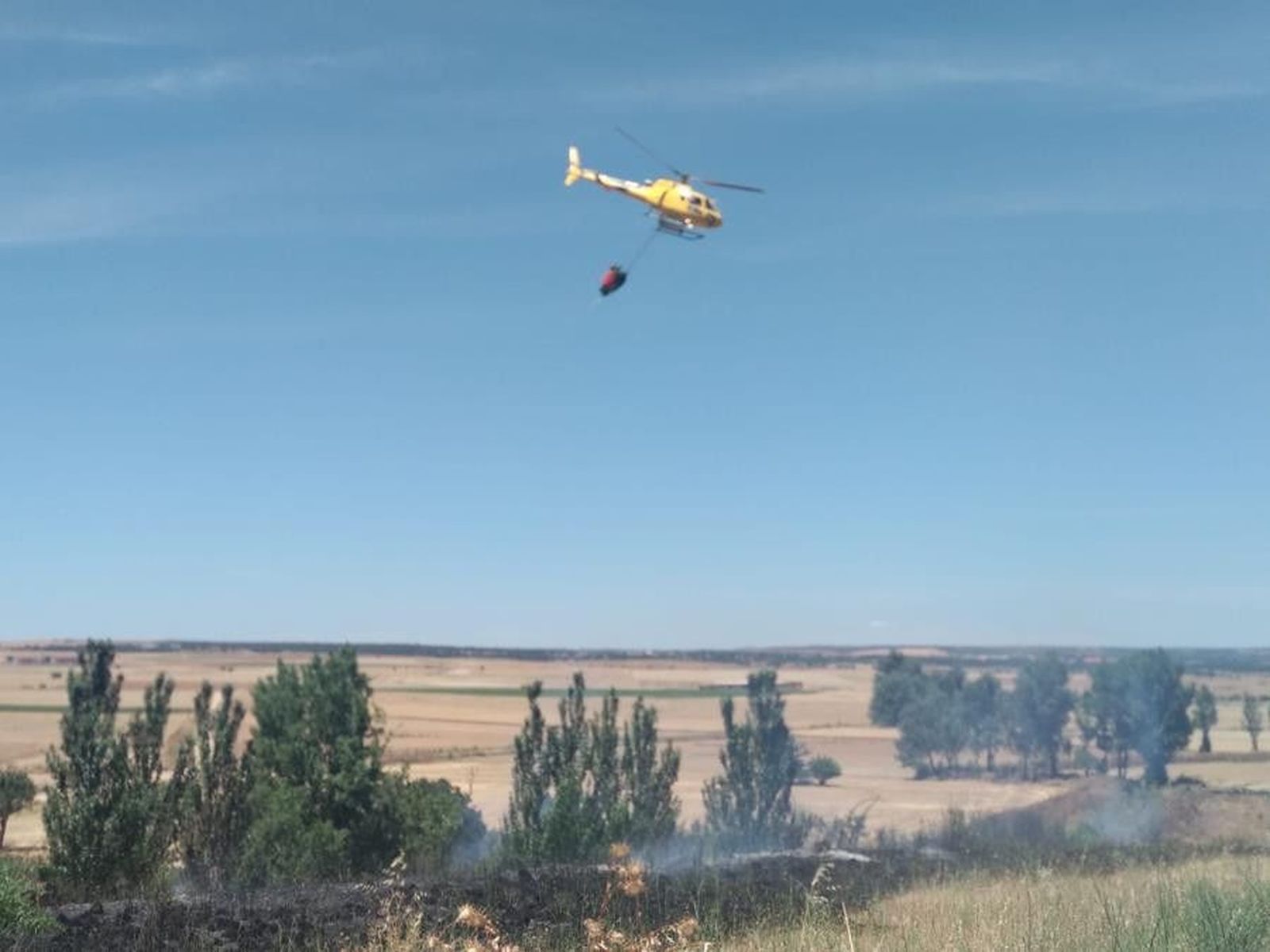 Incendio entrala helicoptero (1)