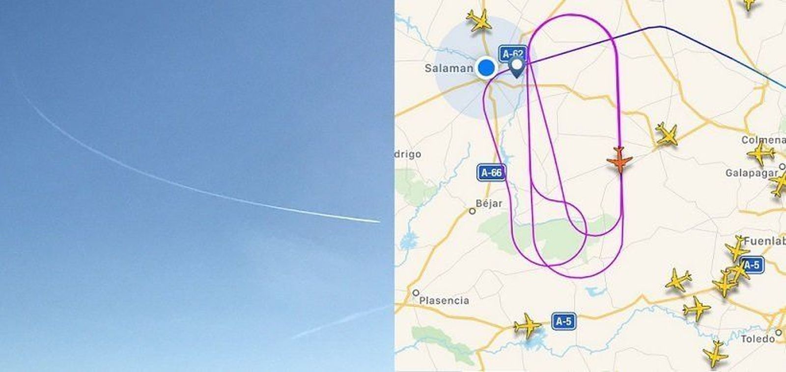Otro avión de Iberia suelta combustible sobre Salamanca