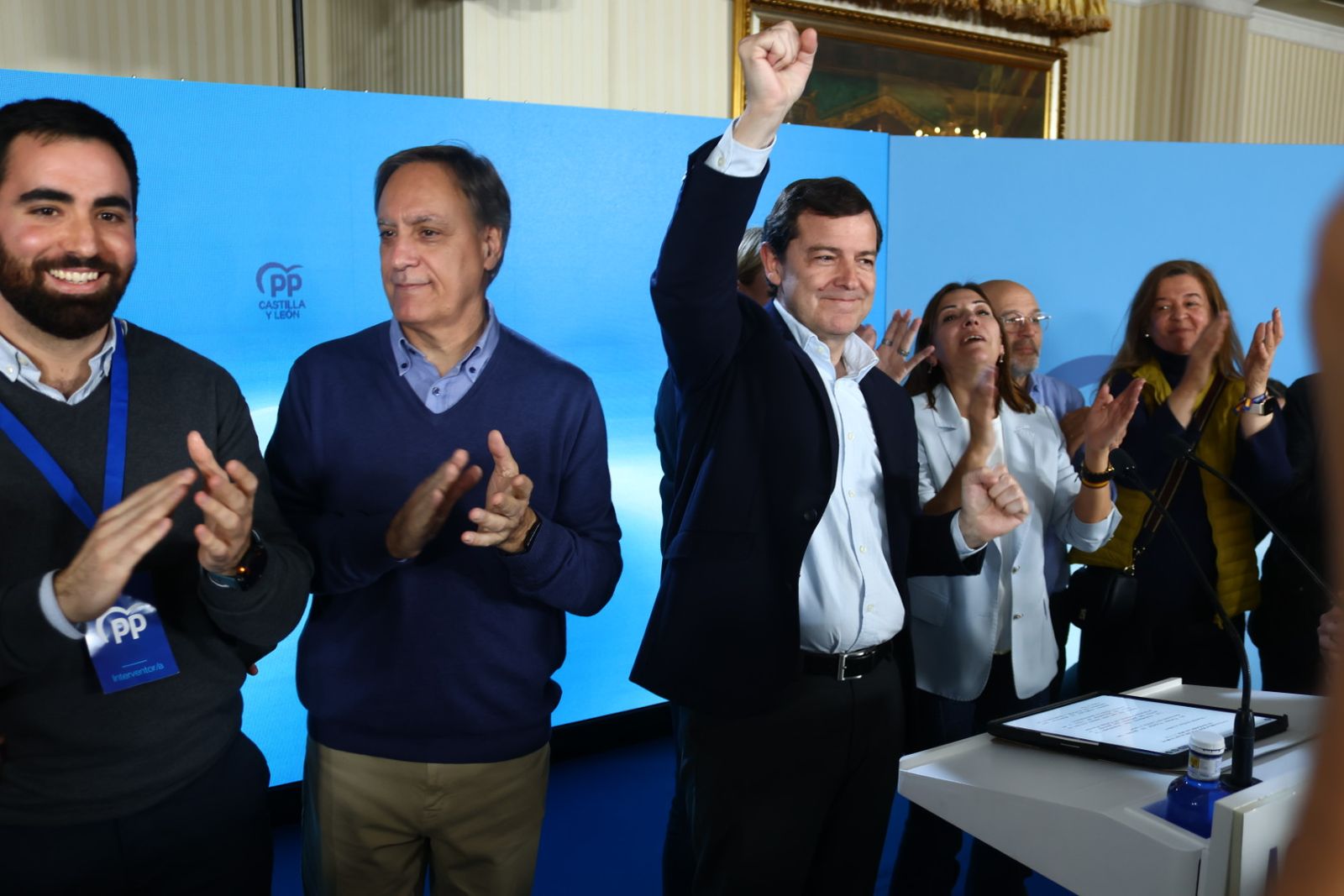 Mañueco celebra su triunfo en Salamanca en las Elecciones a las Cortes de Castilla y León 2026