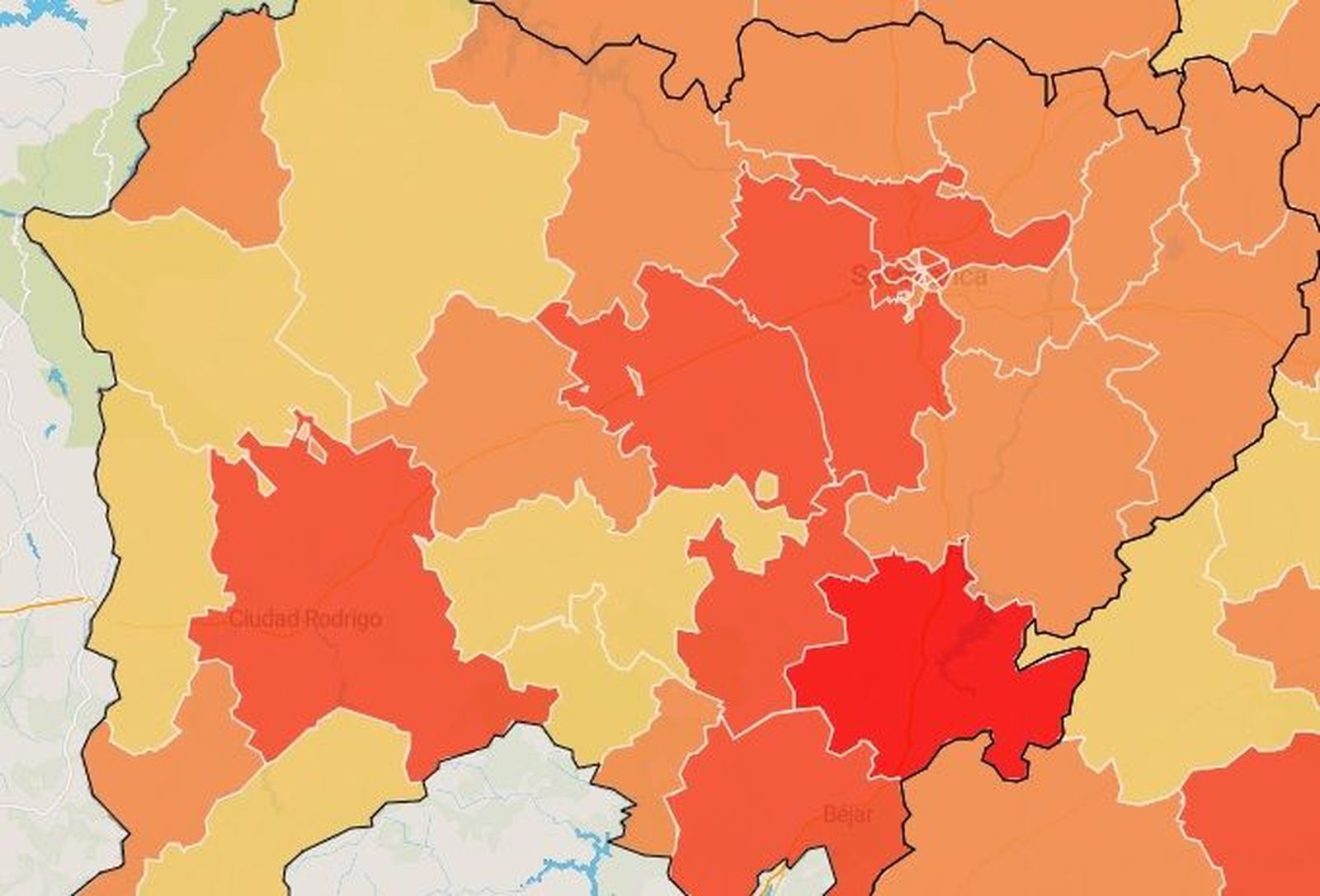 Mapa del coronavirus 8 de febrero de 2021