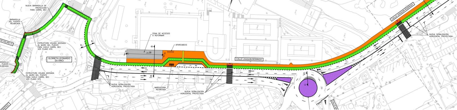 Carril bici carbajosa plano