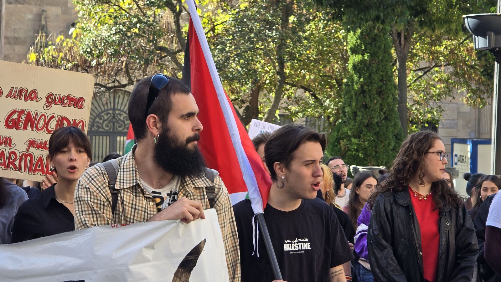 Manifestación por Palestina en Gran Vía