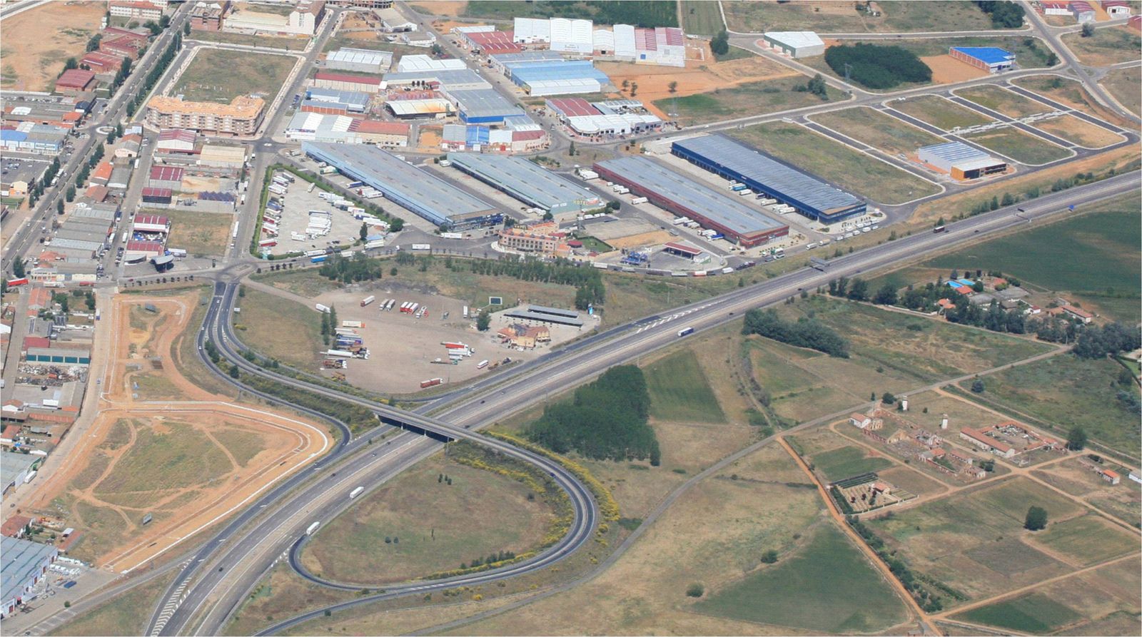 Vista aérea Centro de Transportes de Benavente.Foto: CTB