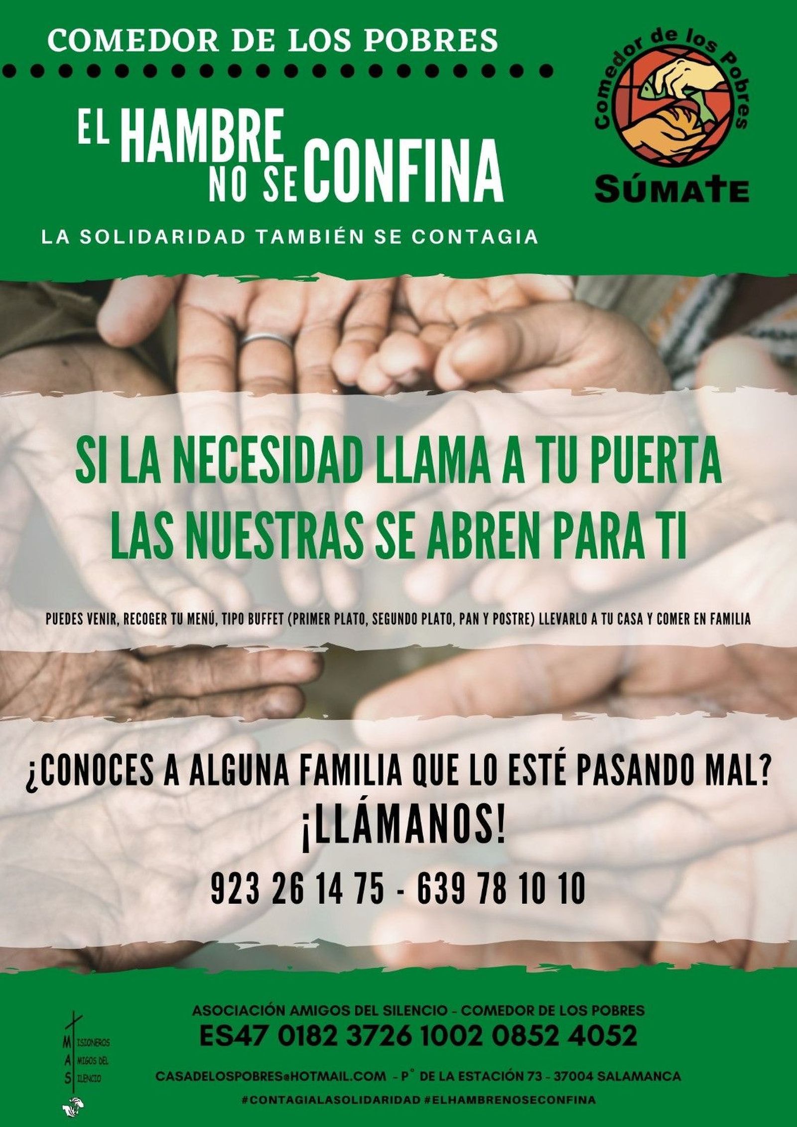 Cartel Covid Comedor Destinatarios