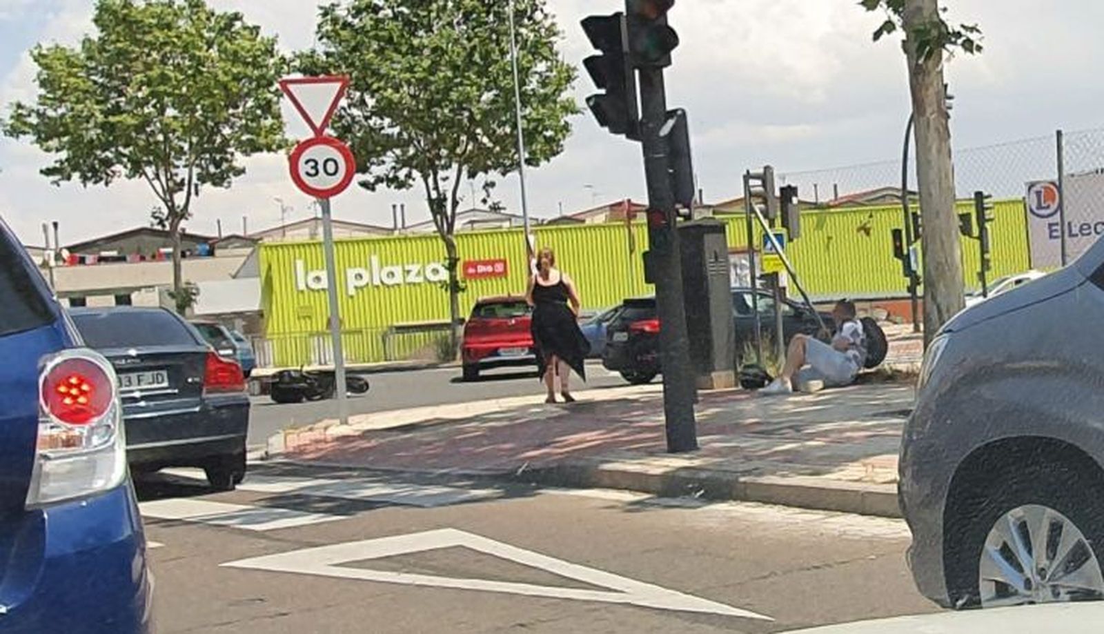 Accidente en la glorieta La Flecha