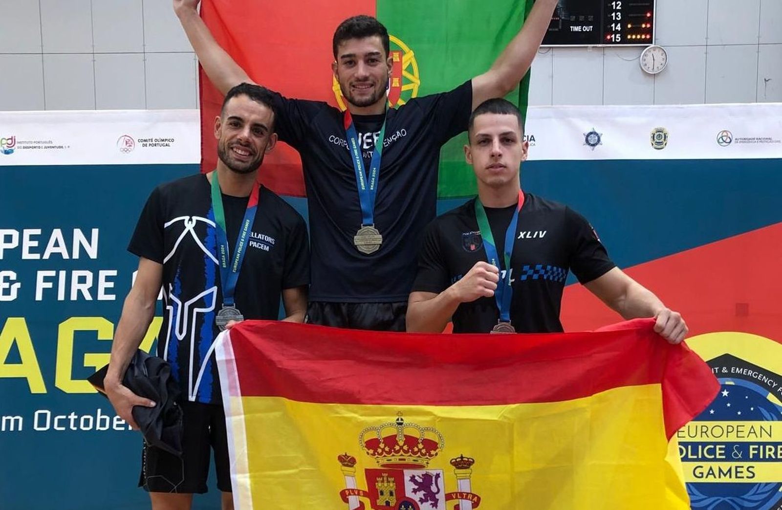 El policía local de Salamanca, Pablo Hernández de Arriba se alza con dos medallas en los X Juegos Europeos de Policías y Bomberos en Portugal