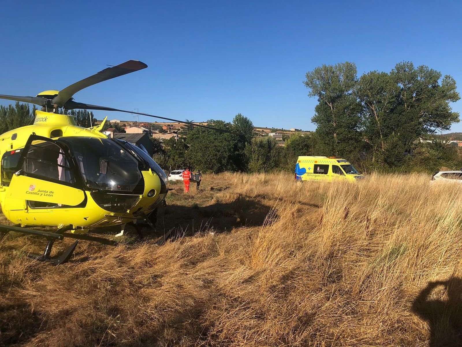 Helicóptero medicalizado del Sacyl. Archivo