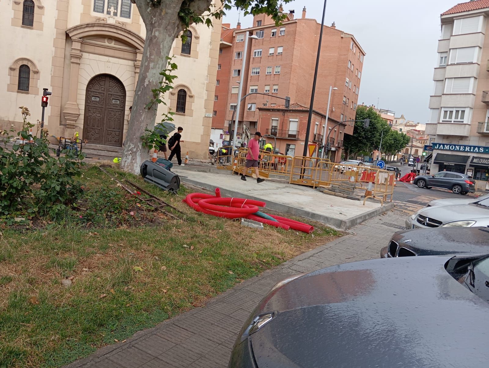 Imagen de la zona en la que se encontraba ubicado el quisco de calle en la plaza de San Lázaro