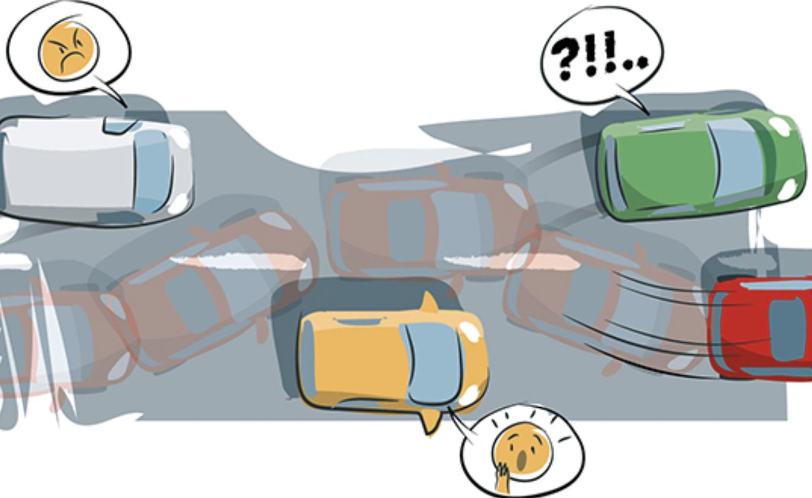 Imagen de un turismo zigzagueando en carretera - DGT