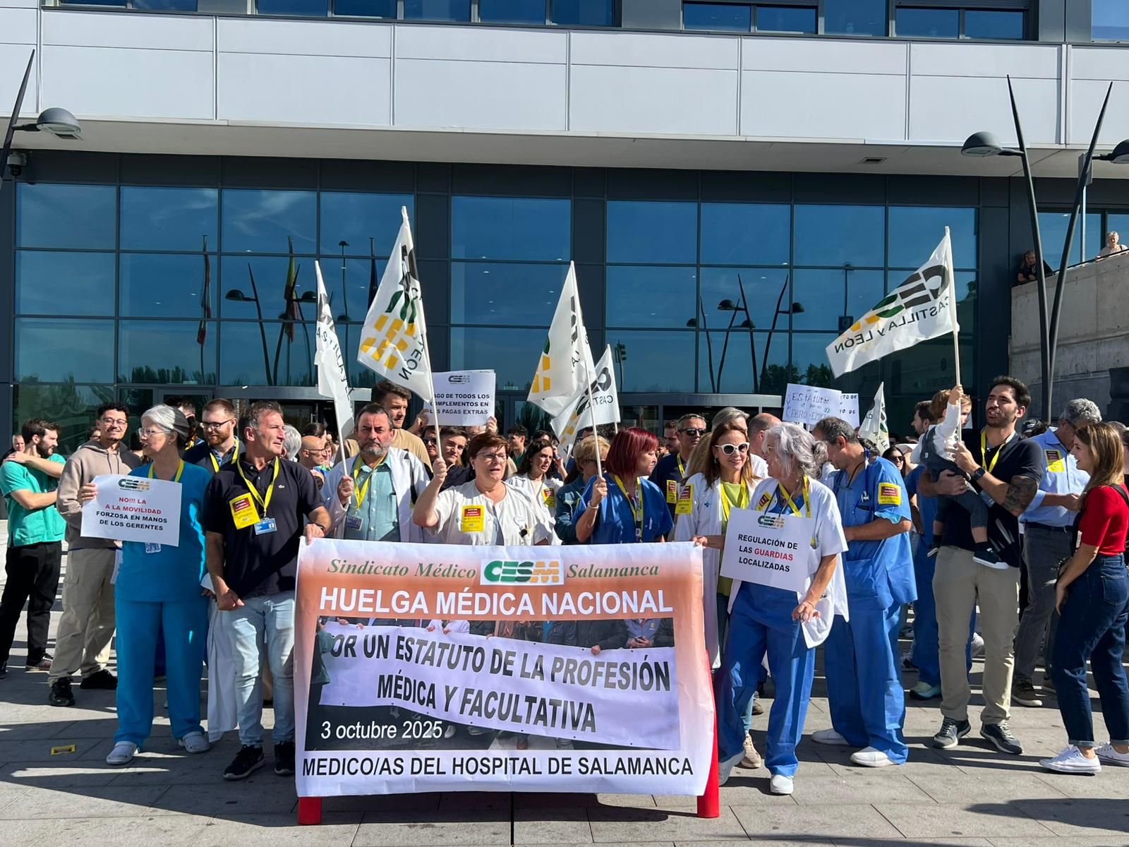 Huelga de médicos contra el borrador de Estatuto Marco en Salamanca 3 de octubre