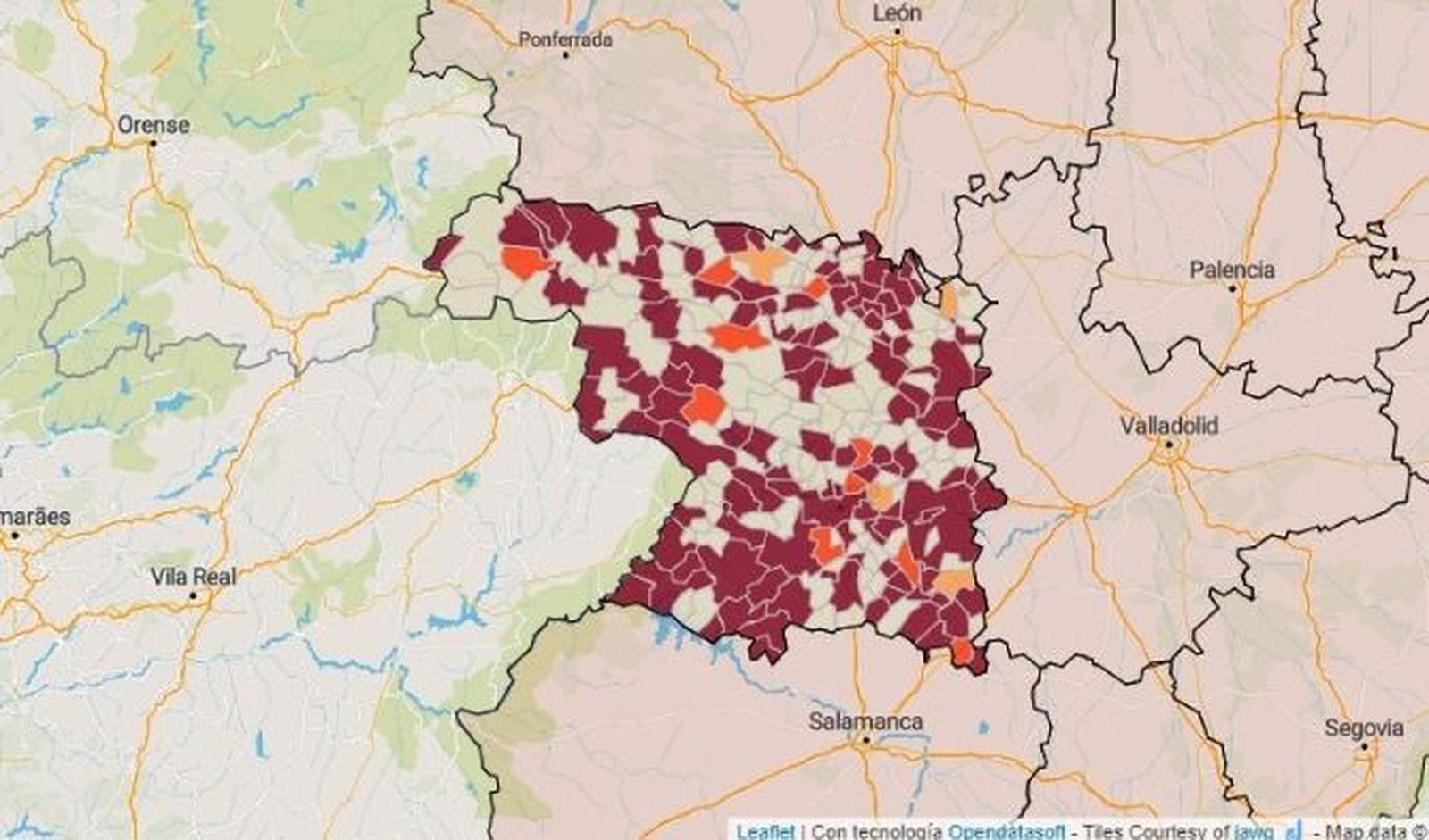 Municipios en riesgo este lunes
