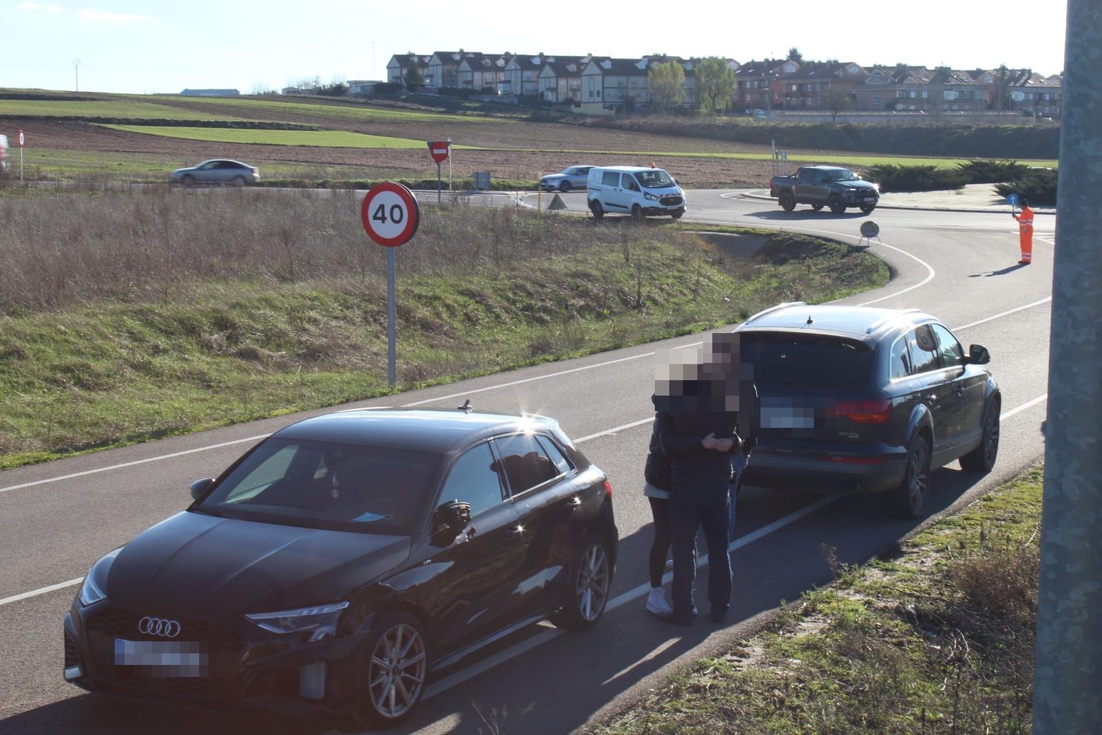 Accidente en la carretera de Villares de la Reina
