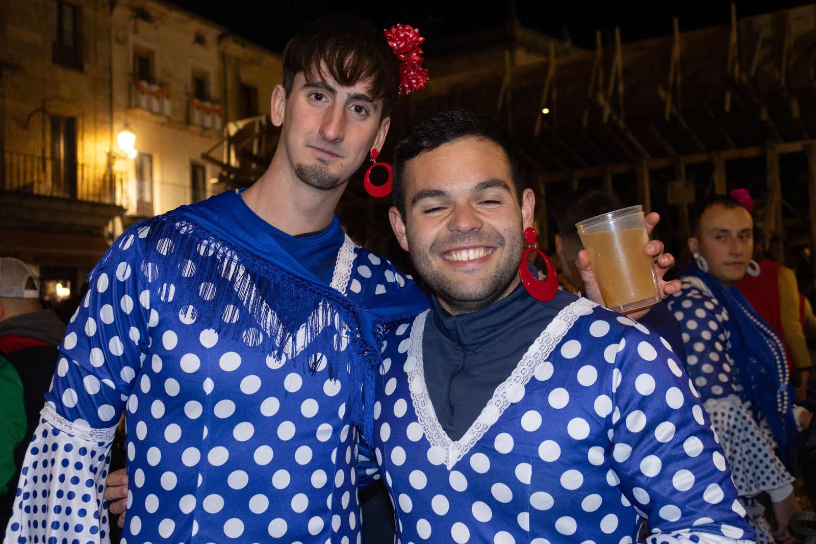 Salamanca de noche, sábado del Carnaval del Toro de Ciudad Rodrigo