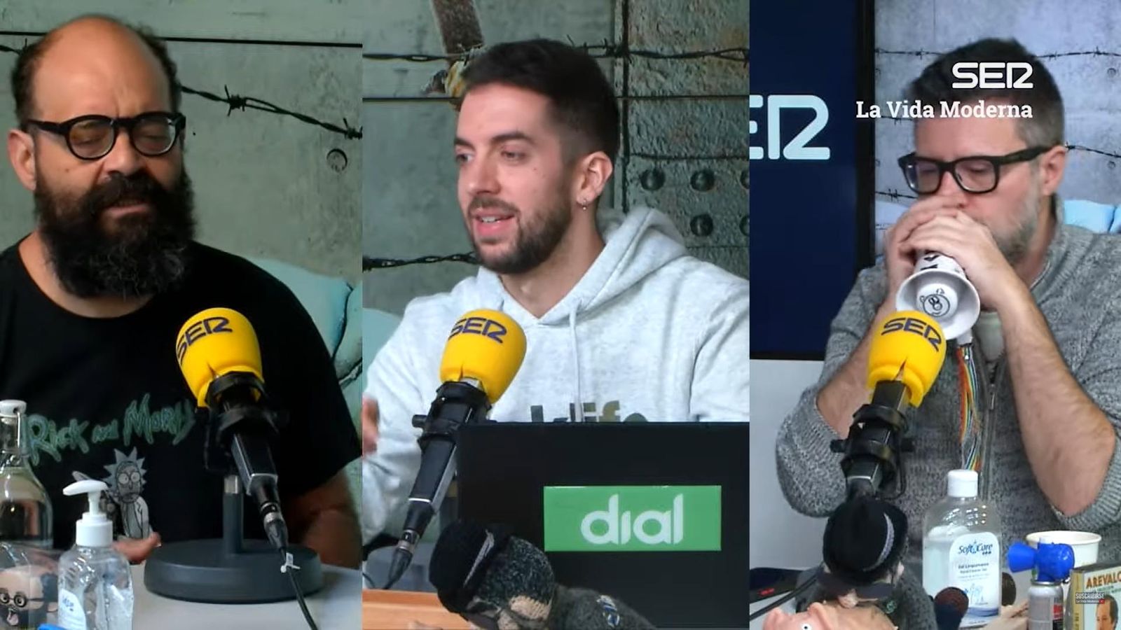 Ignatius, Broncano y Quequé durante un fragmento de La Vida Moderna   Foto Cadena SER