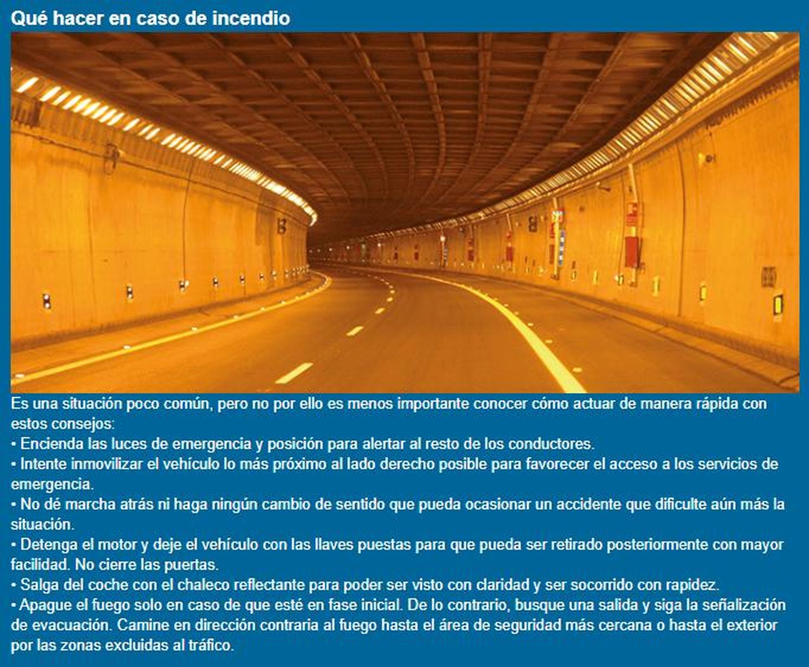 Incendio. DGT Incendio. DGT