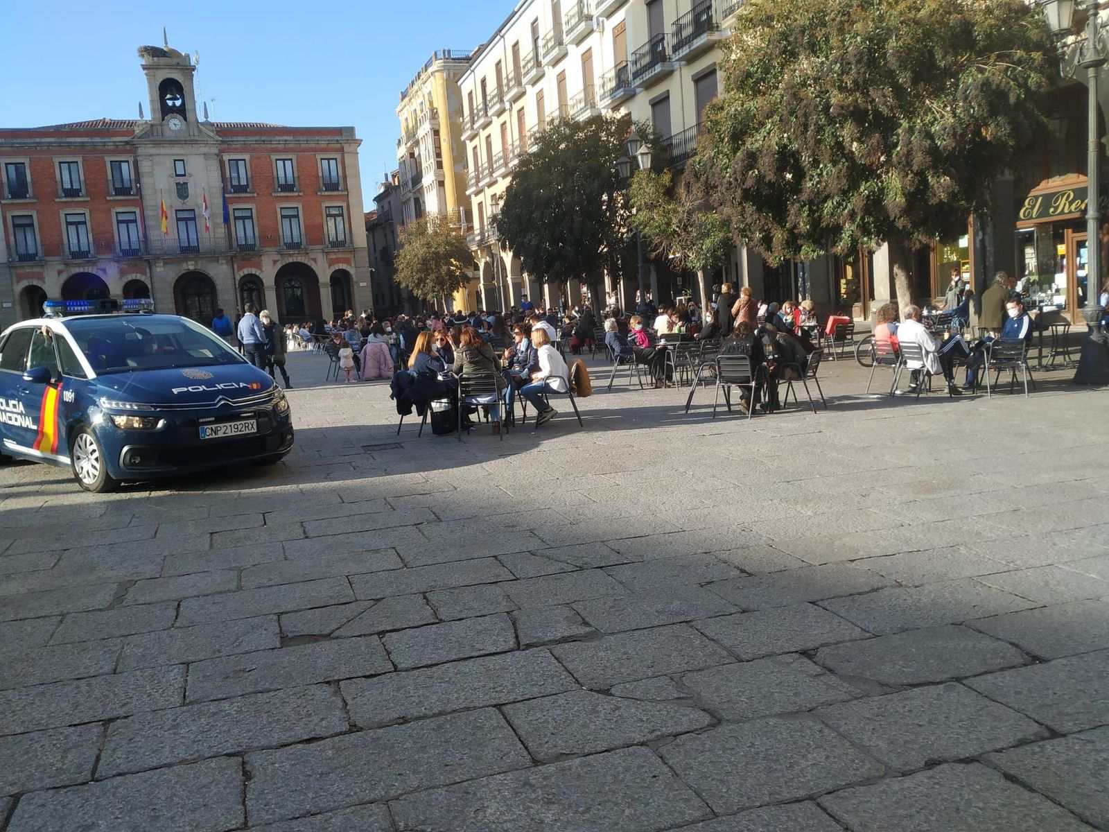 Imagen de las terrazas en la Plaza Mayor