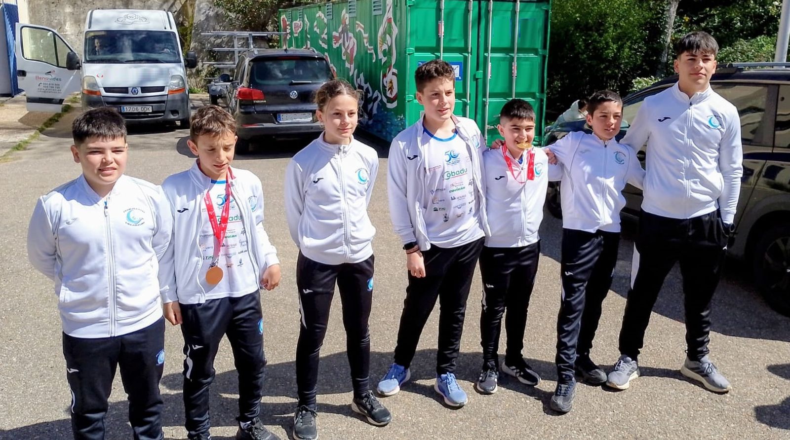 Los jóvenes deportistas del Fluvial Villaralbo en Valladolid