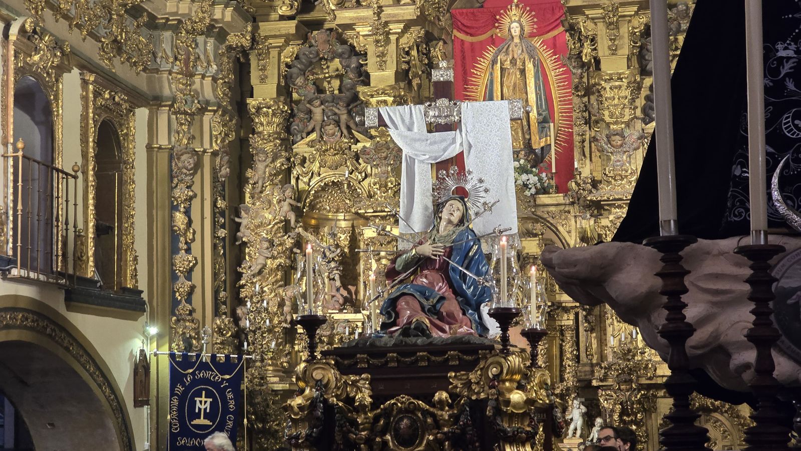 Imagen de la Santísima Virgen de los Dolores de la Ilustre Cofradía de la Vera Cruz. Foto Andrea M.