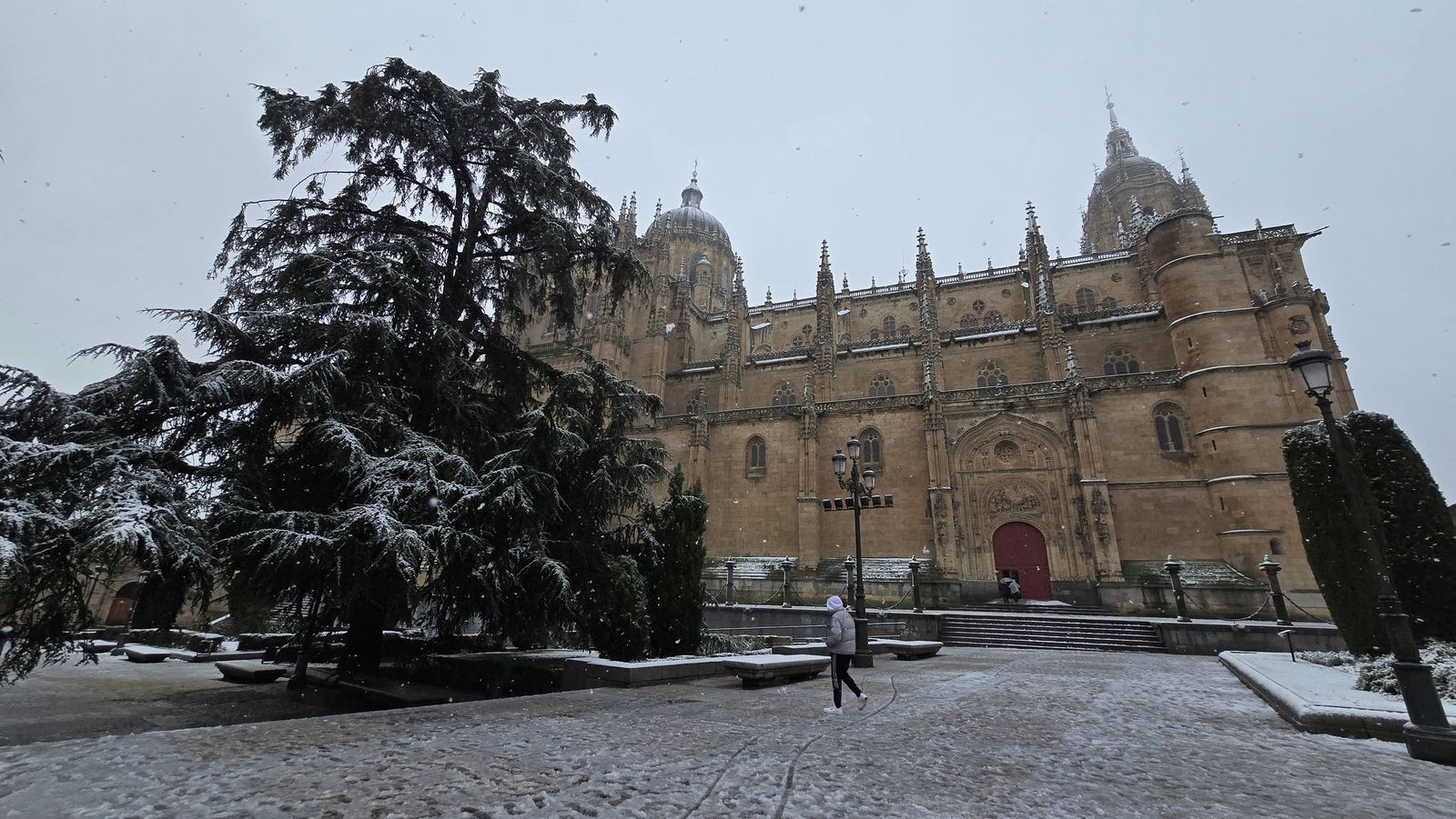 La nieve anega carreteras y tiñe de blanco Salamanca capital y provincia: imágenes de la nevada de este 28 de enero